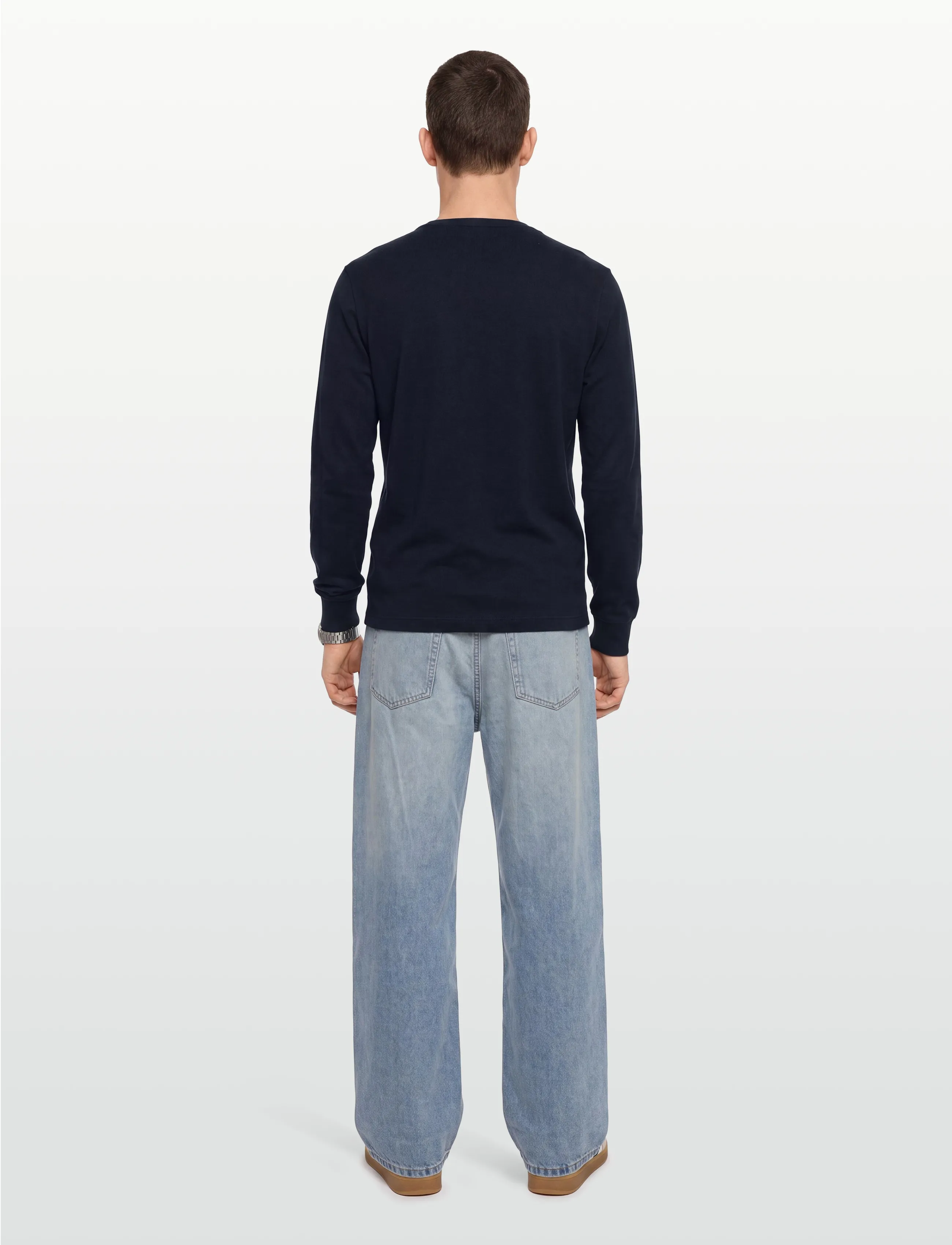 Gant - SLIM PIQUE LS T-SHIRT - pikkade varrukatega t-särgid - evening blue - 4