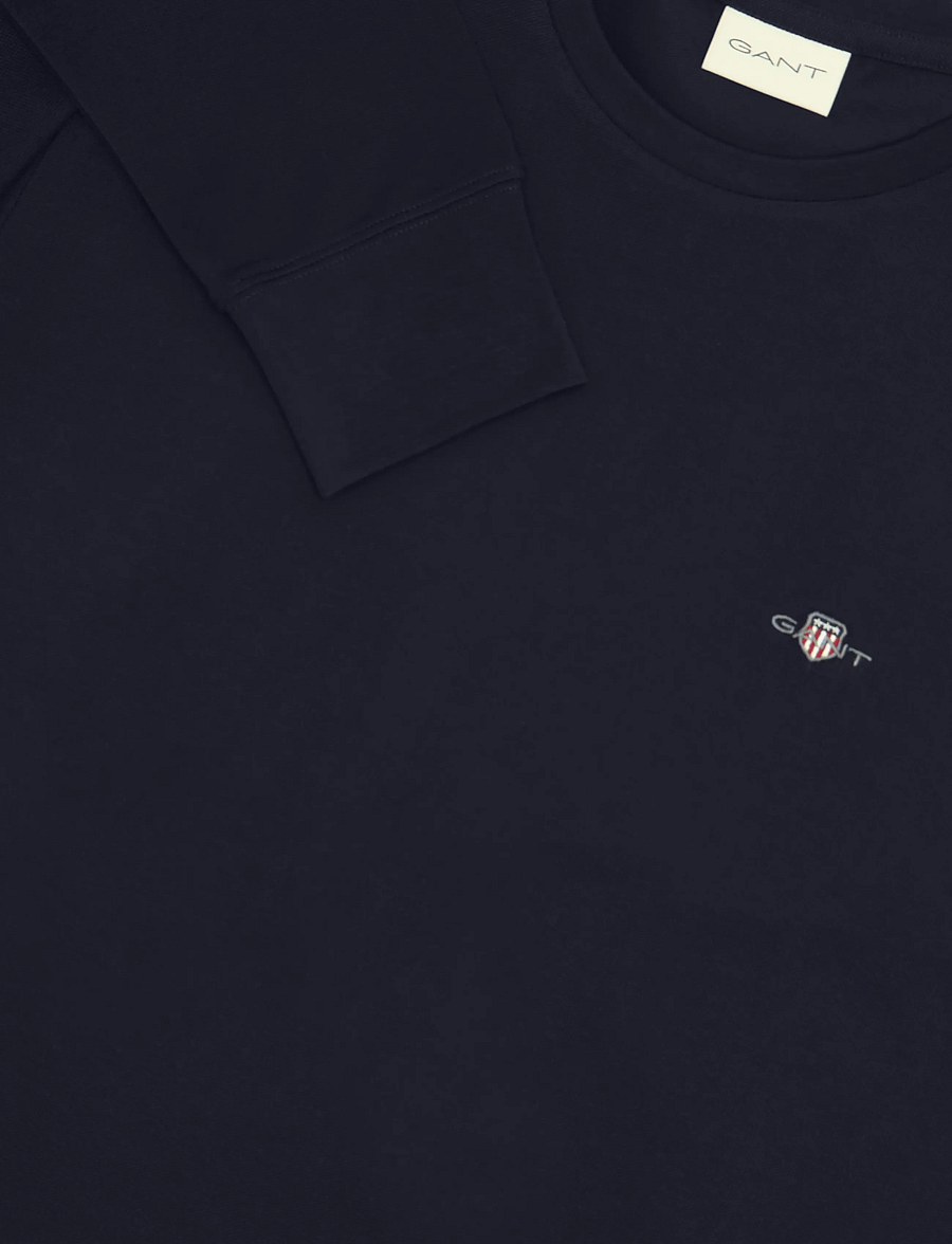 Gant - SLIM PIQUE LS T-SHIRT - långärmade t-shirts - evening blue - 2