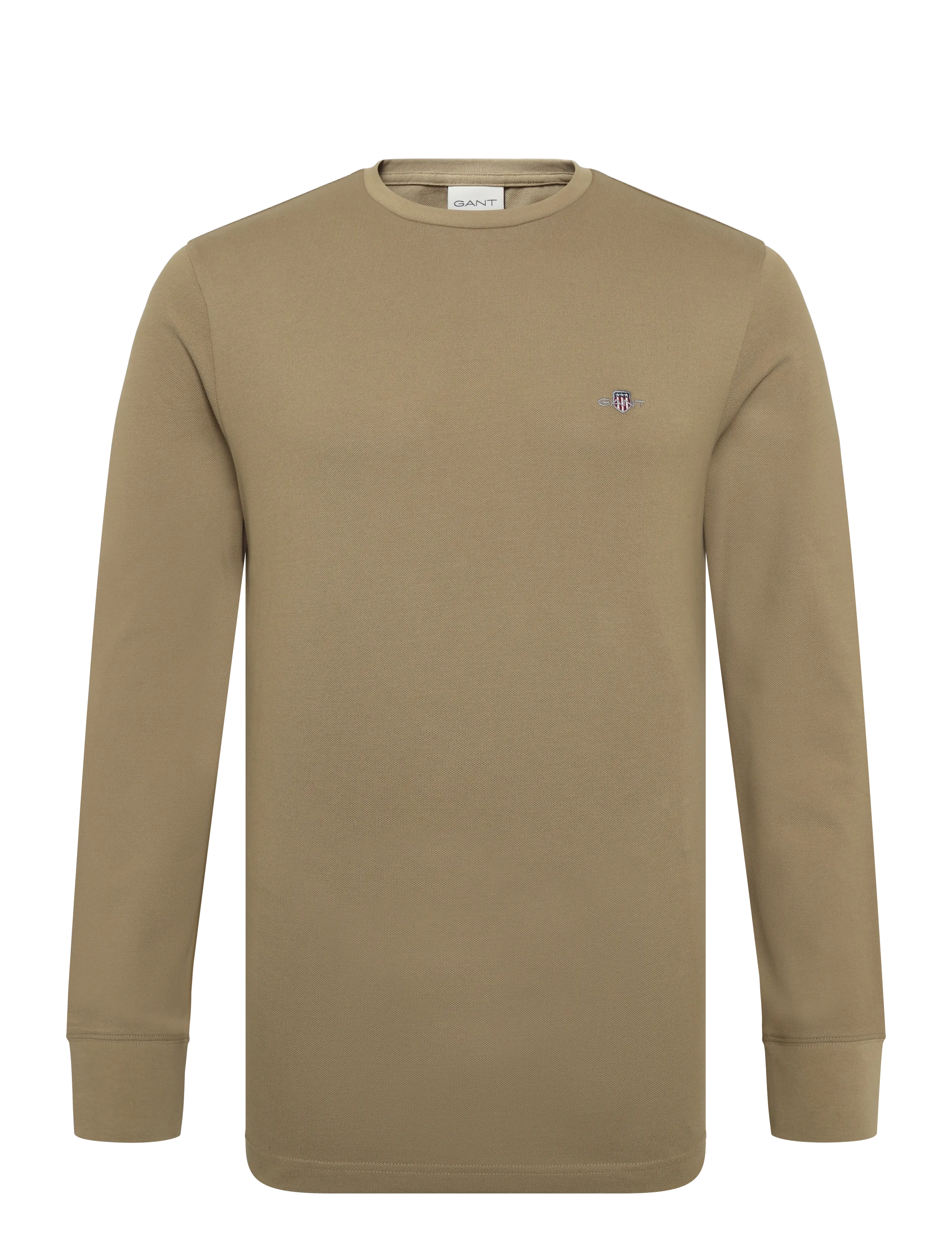 Gant SLIM PIQUE LS T-SHIRT - Clothing - LIGHT TAUPE / beige