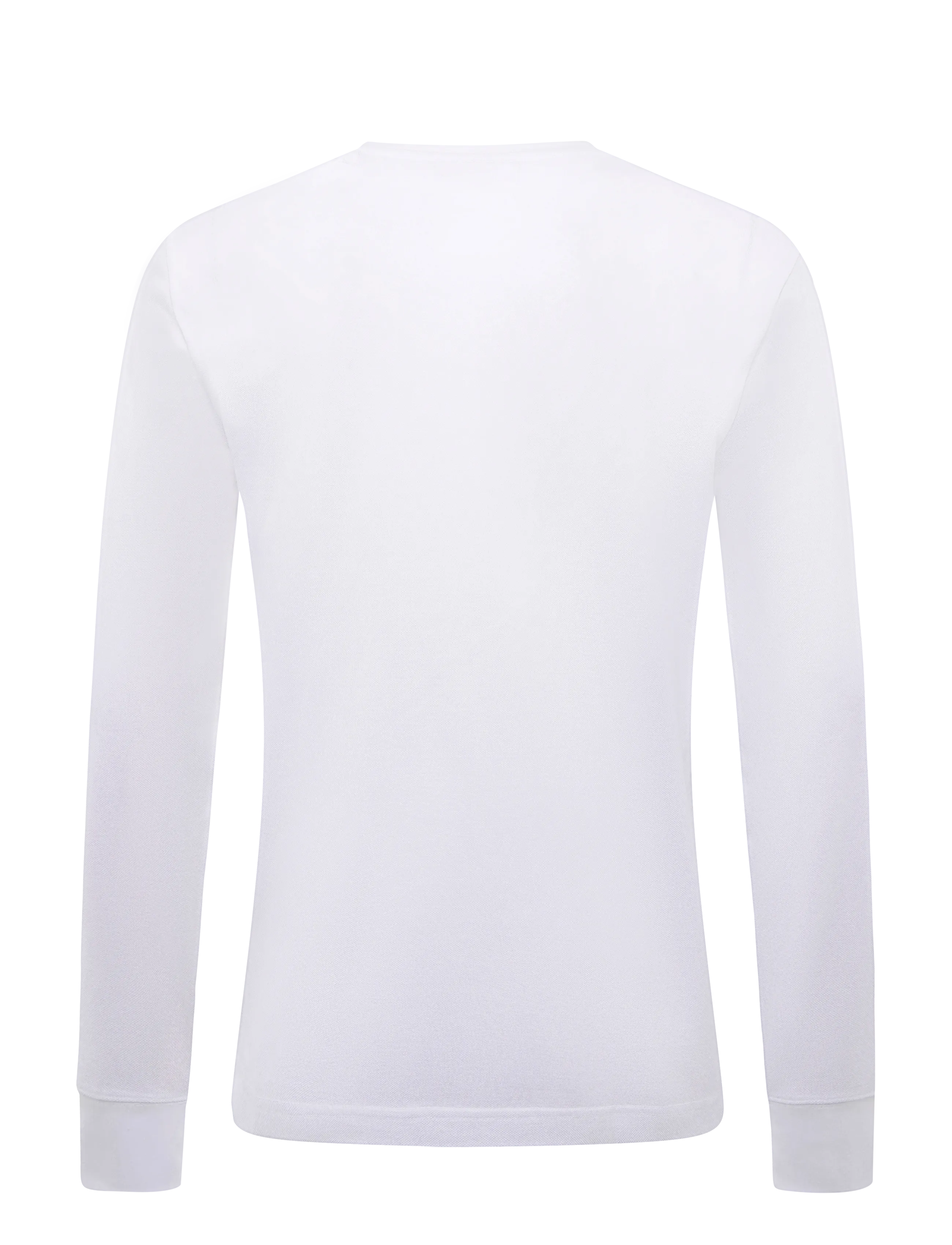 Gant - SLIM PIQUE LS T-SHIRT - langärmelige t-shirts - white - 1