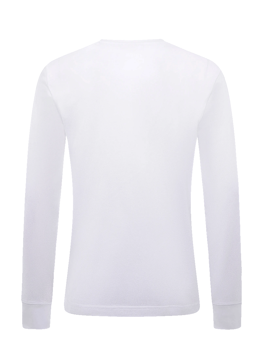 Gant - SLIM PIQUE LS T-SHIRT - langärmelige t-shirts - white - 1