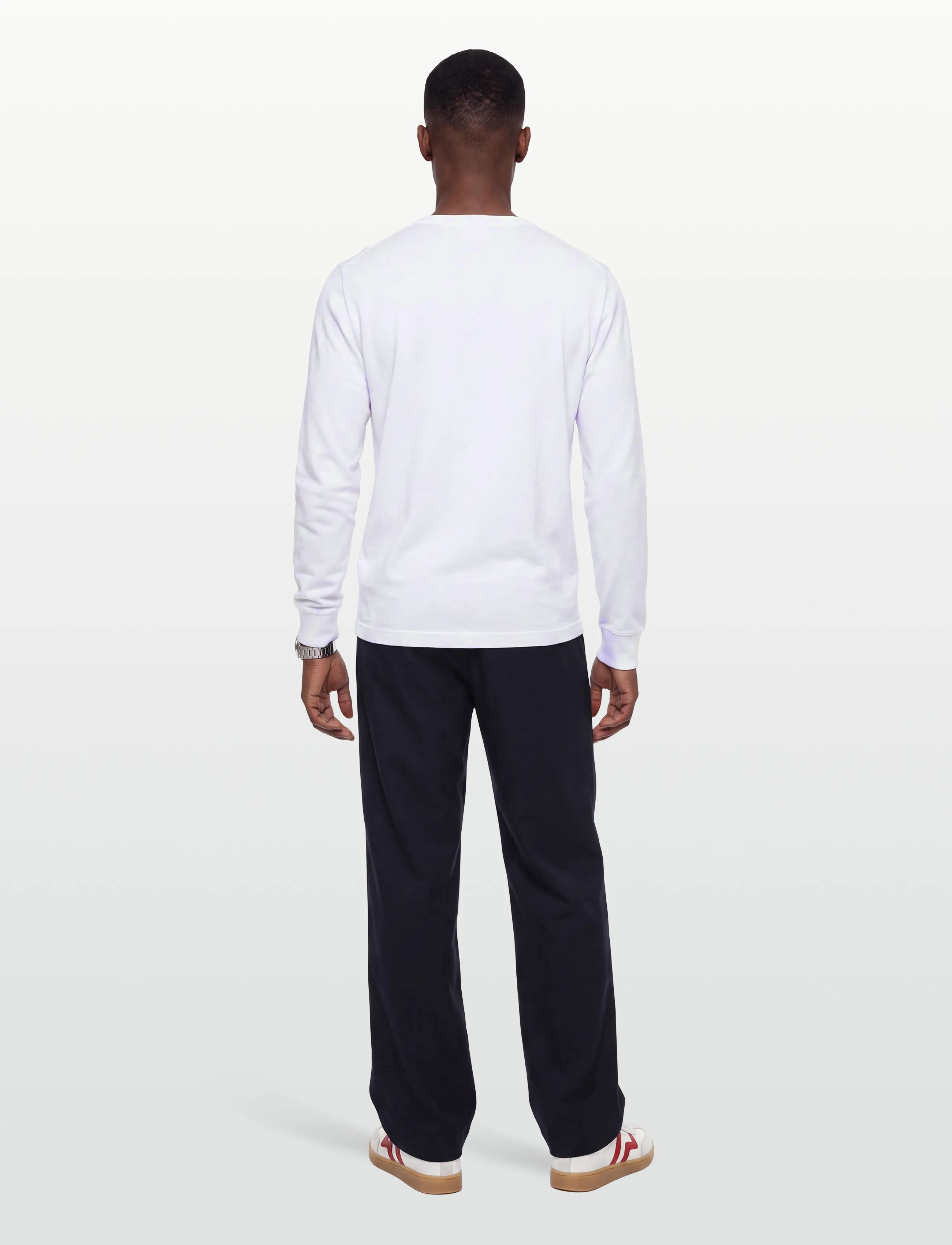 Gant - SLIM PIQUE LS T-SHIRT - långärmade t-shirts - white - 4