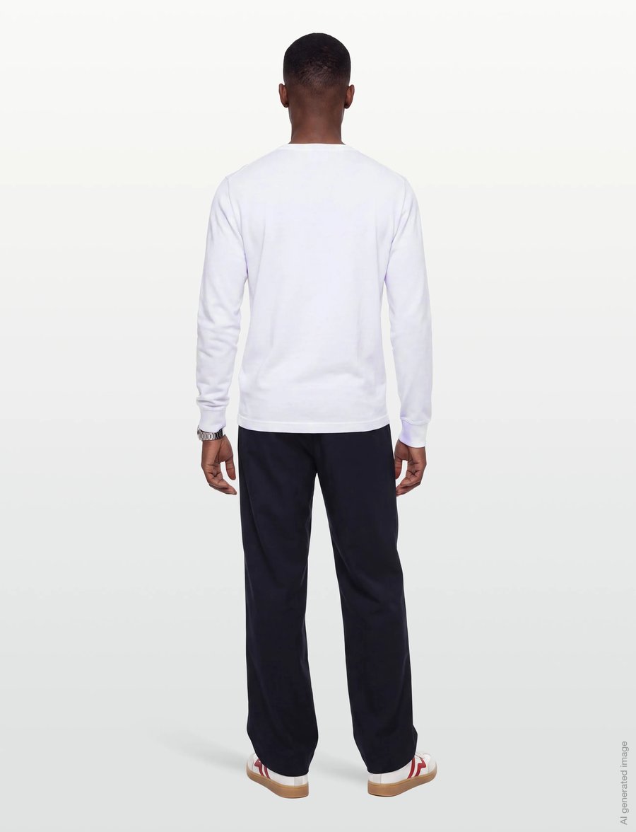 Gant - SLIM PIQUE LS T-SHIRT - långärmade t-shirts - white - 4