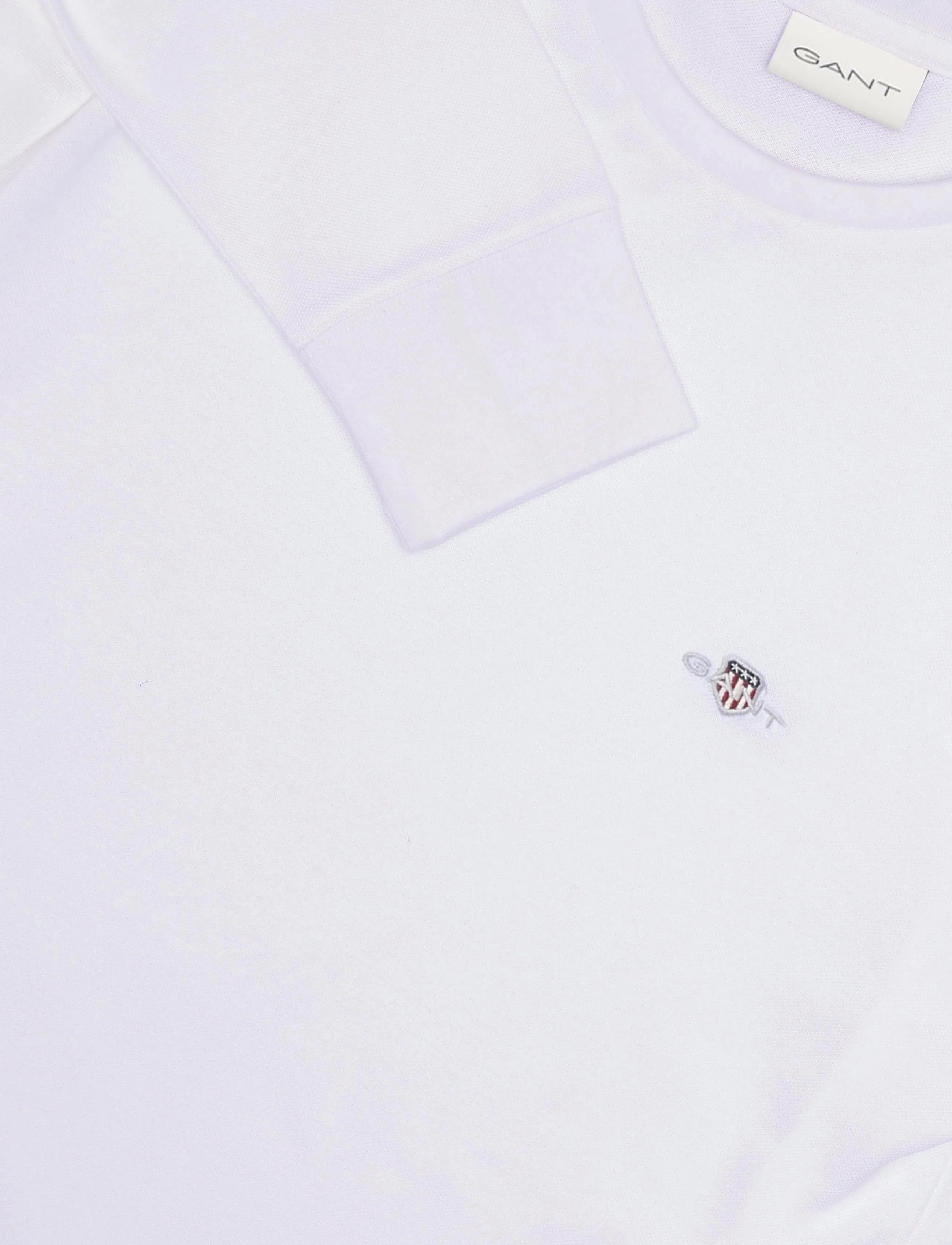 Gant - SLIM PIQUE LS T-SHIRT - langärmelige t-shirts - white - 2