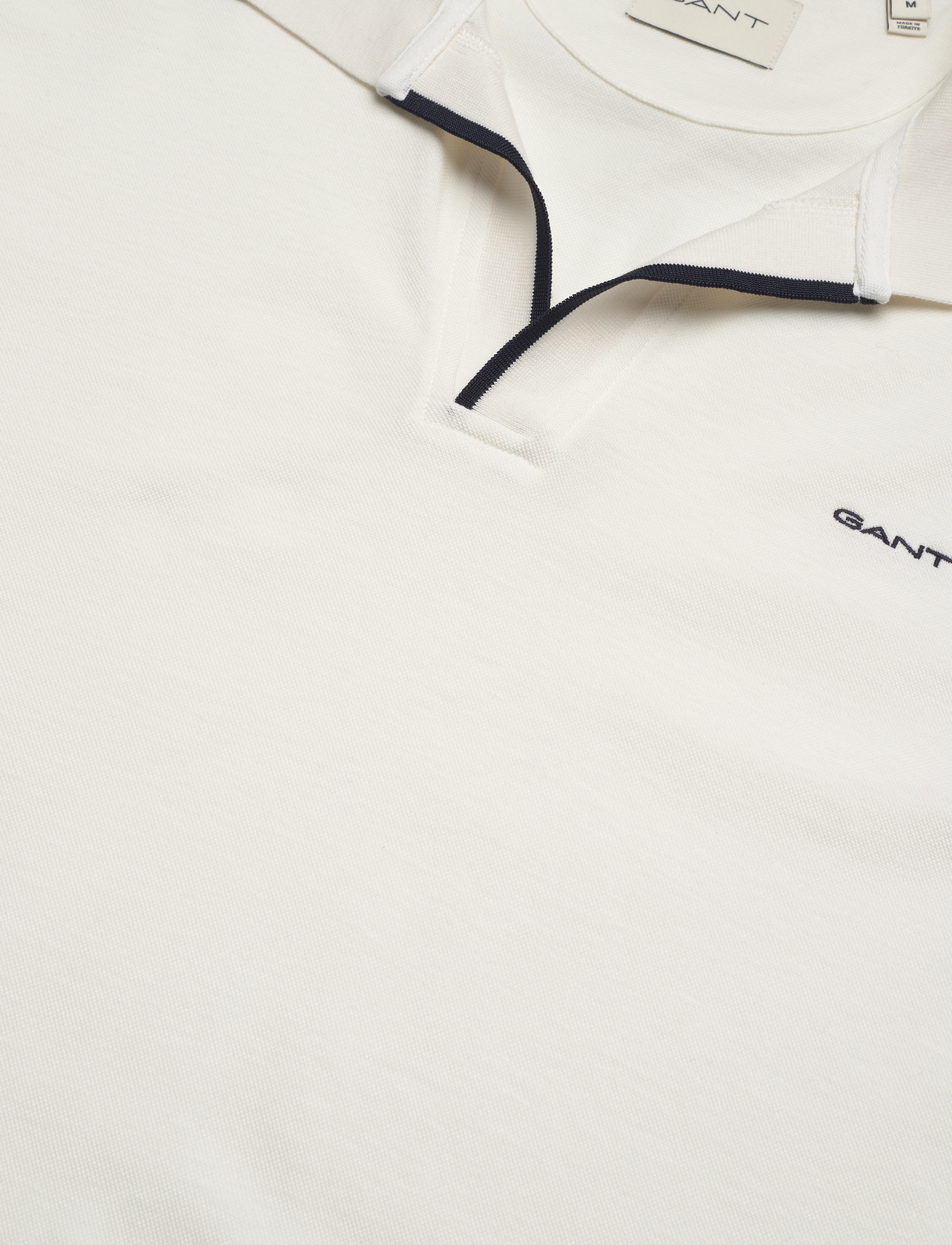 GANT - TIPPING COLLAR POLO - eggshell - 2