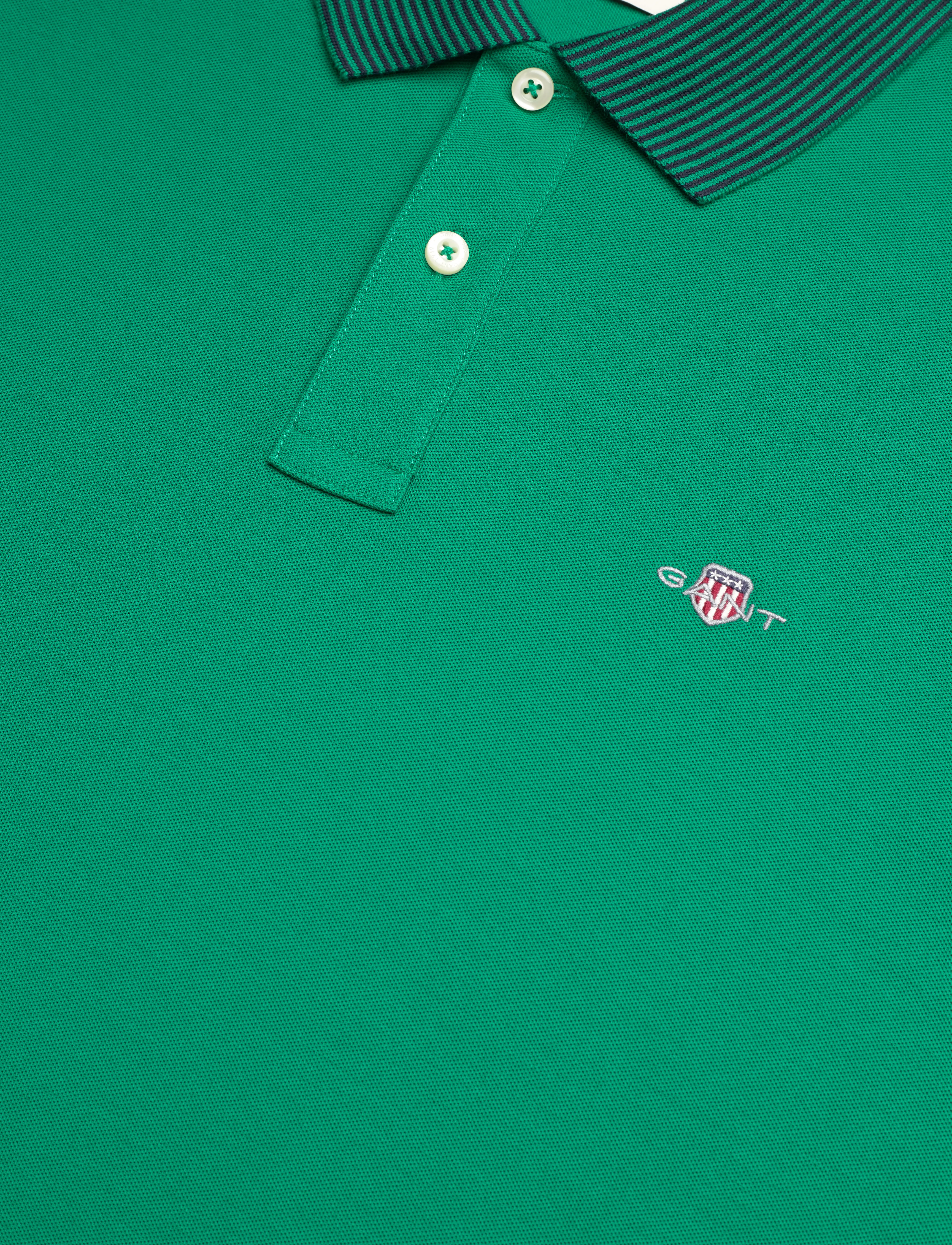 Gant - TIPPING DETAIL POLO - lühikeste varrukatega polod - deep green - 2