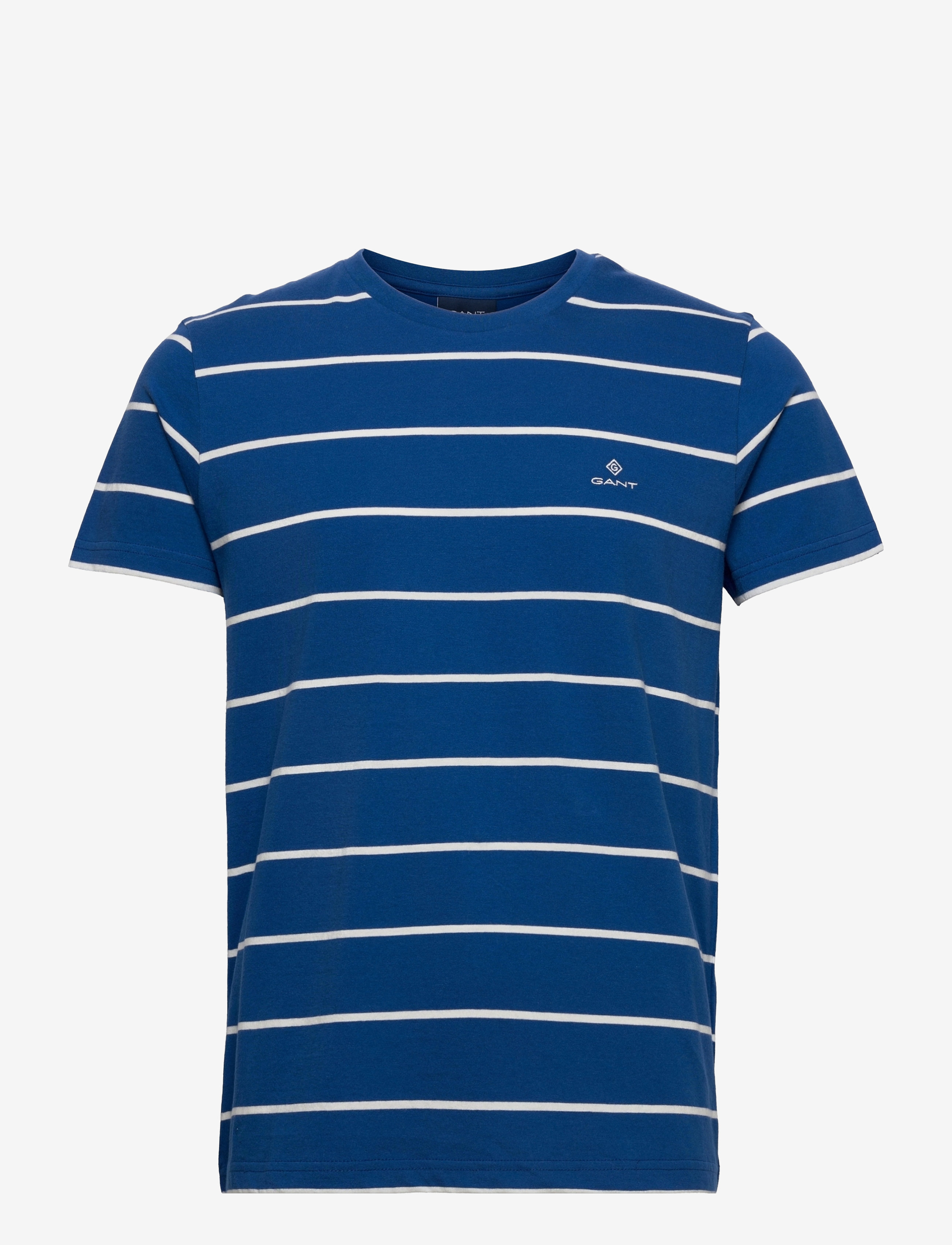 GANT - BRETON STRIPE SS T-SHIRT - college blue - 0