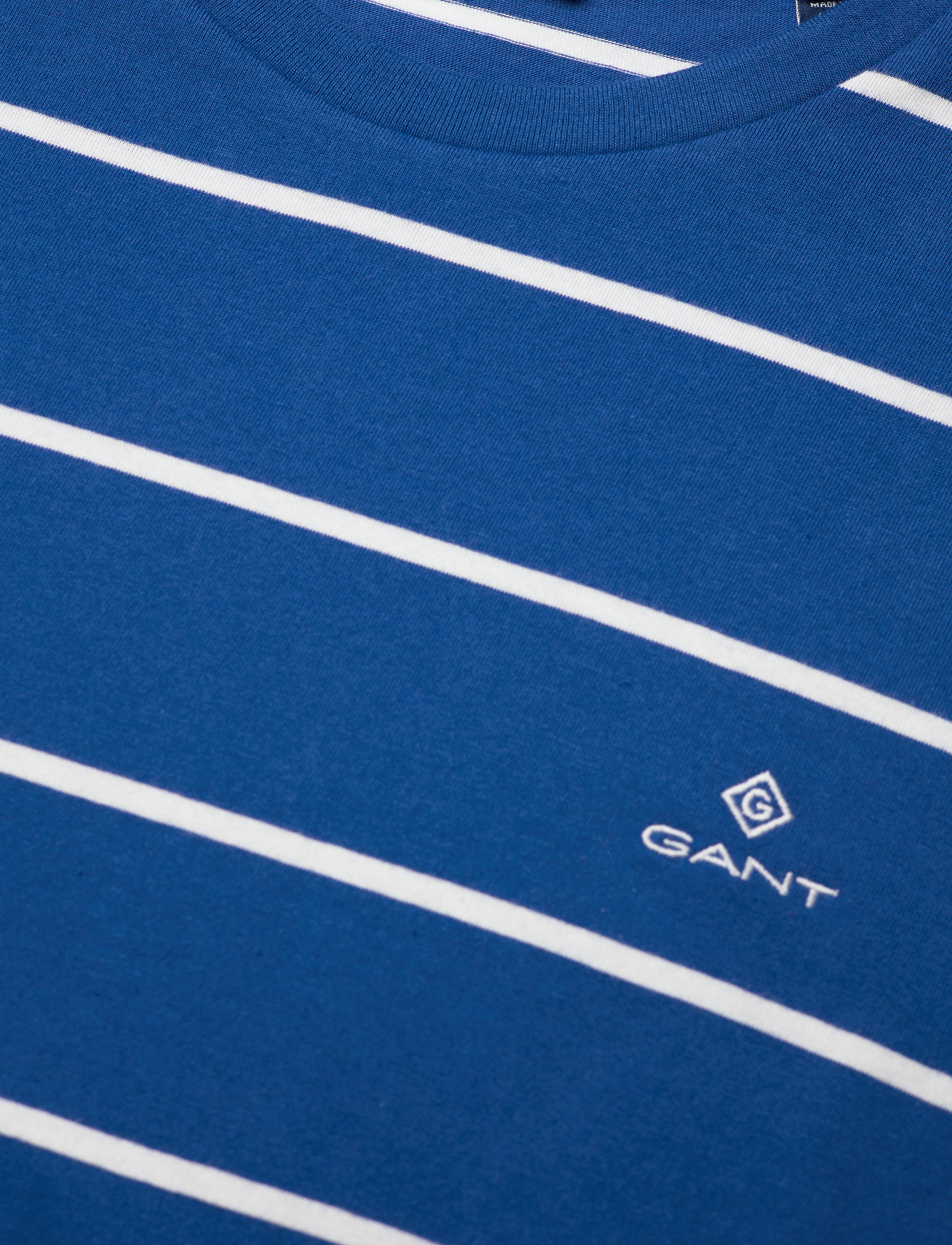 GANT - BRETON STRIPE SS T-SHIRT - college blue - 2
