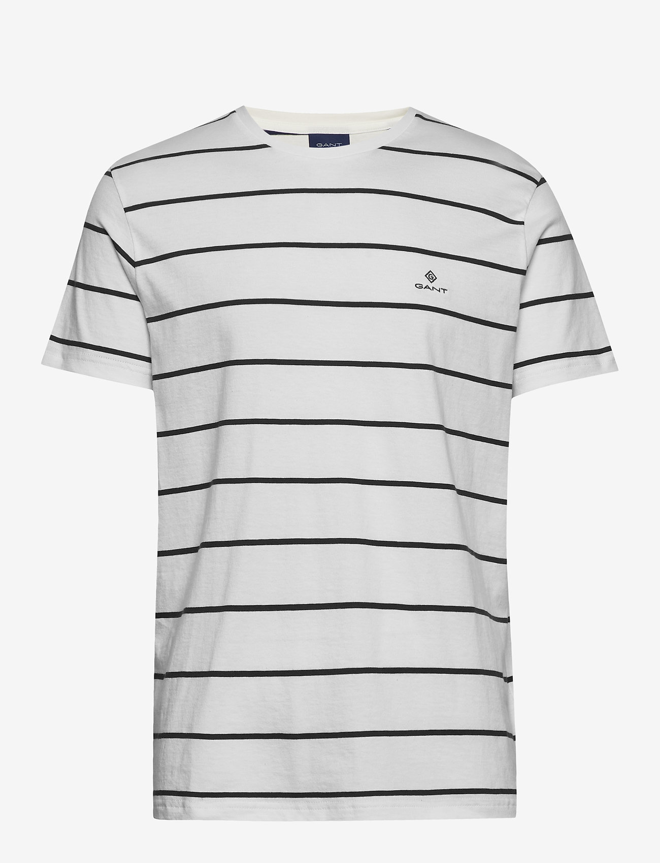 GANT - BRETON STRIPE SS T-SHIRT - eggshell - 0