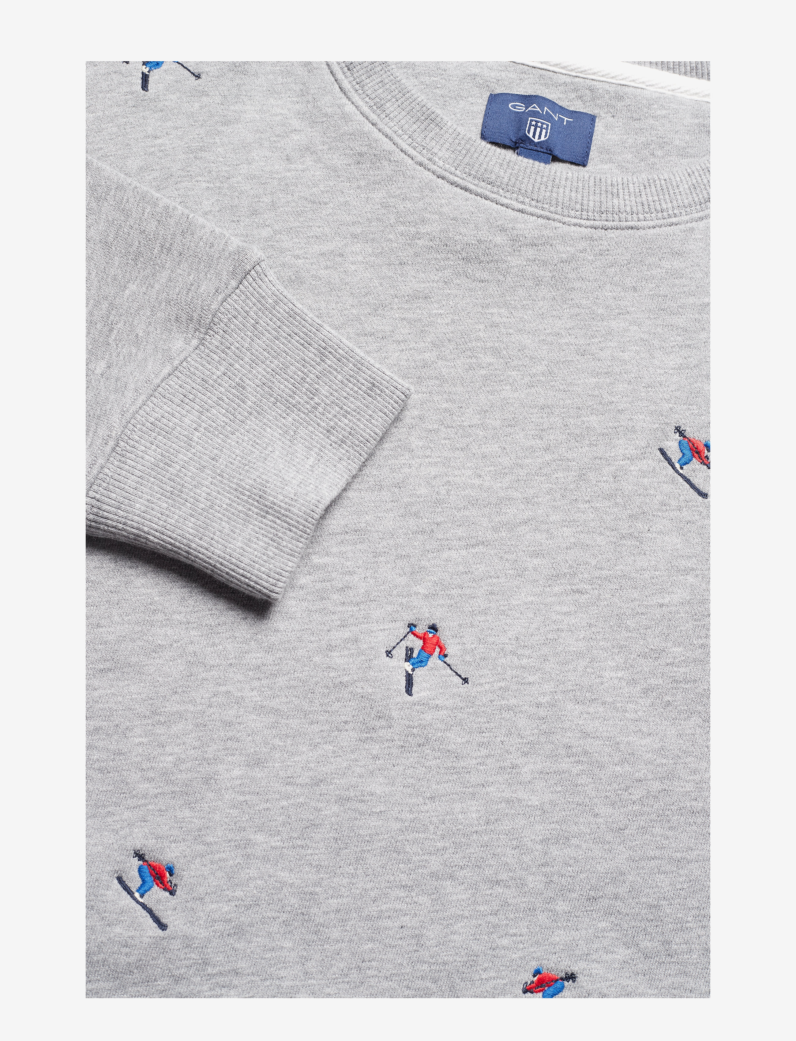 GANT - O1. AOE CREW NECK SWEAT - grey melange - 4