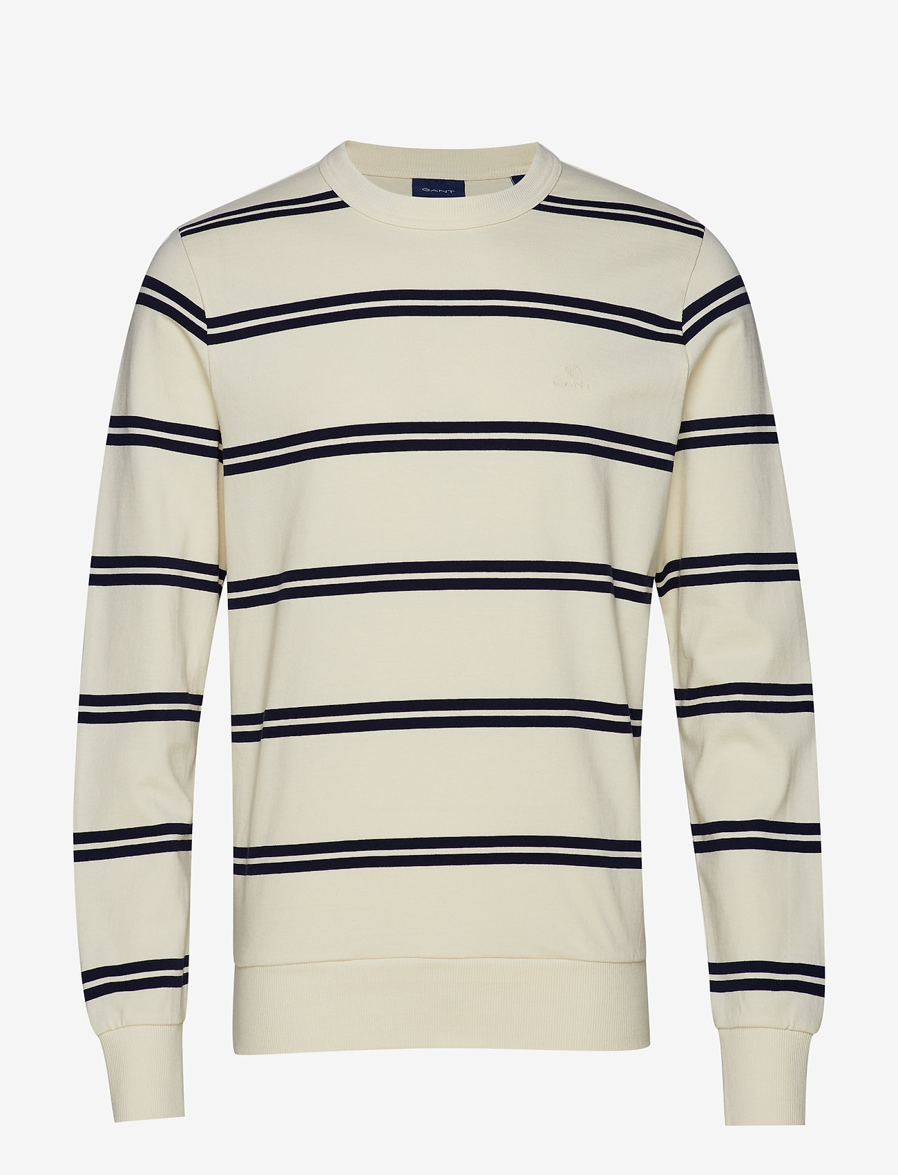 GANT - D1. HEAVY JERSEY C-NECK - cream - 0
