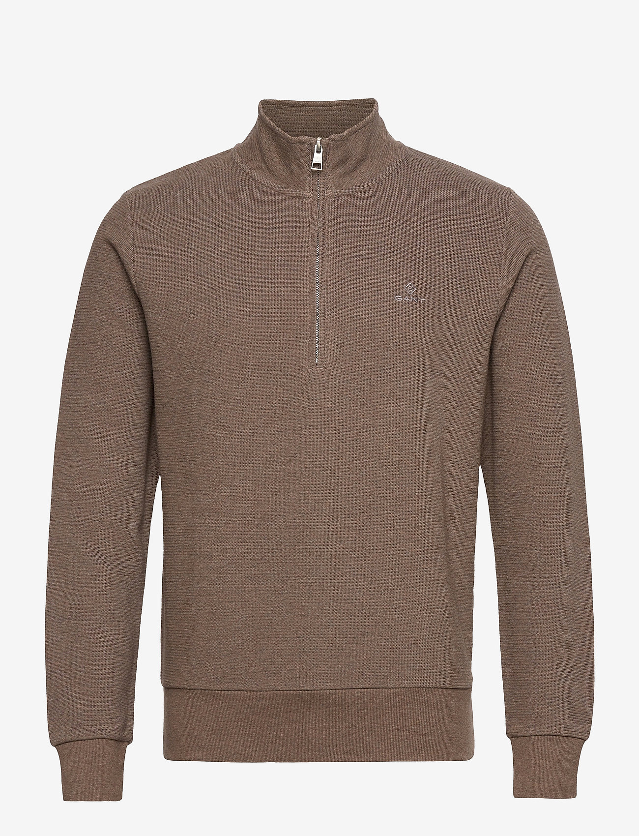 D2. STRUCTURE HALF ZIP - BROWN MELANGE
