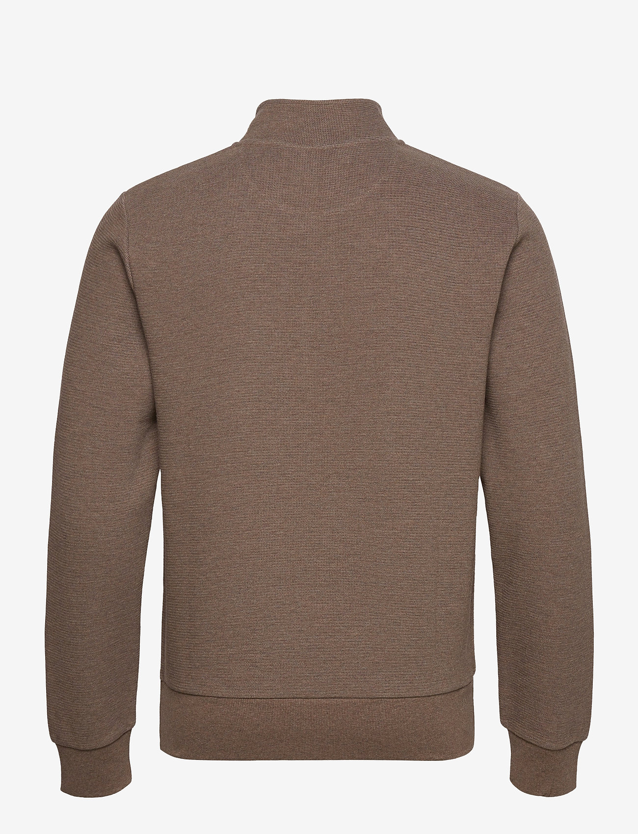 GANT - D2. STRUCTURE HALF ZIP - brown melange - 1