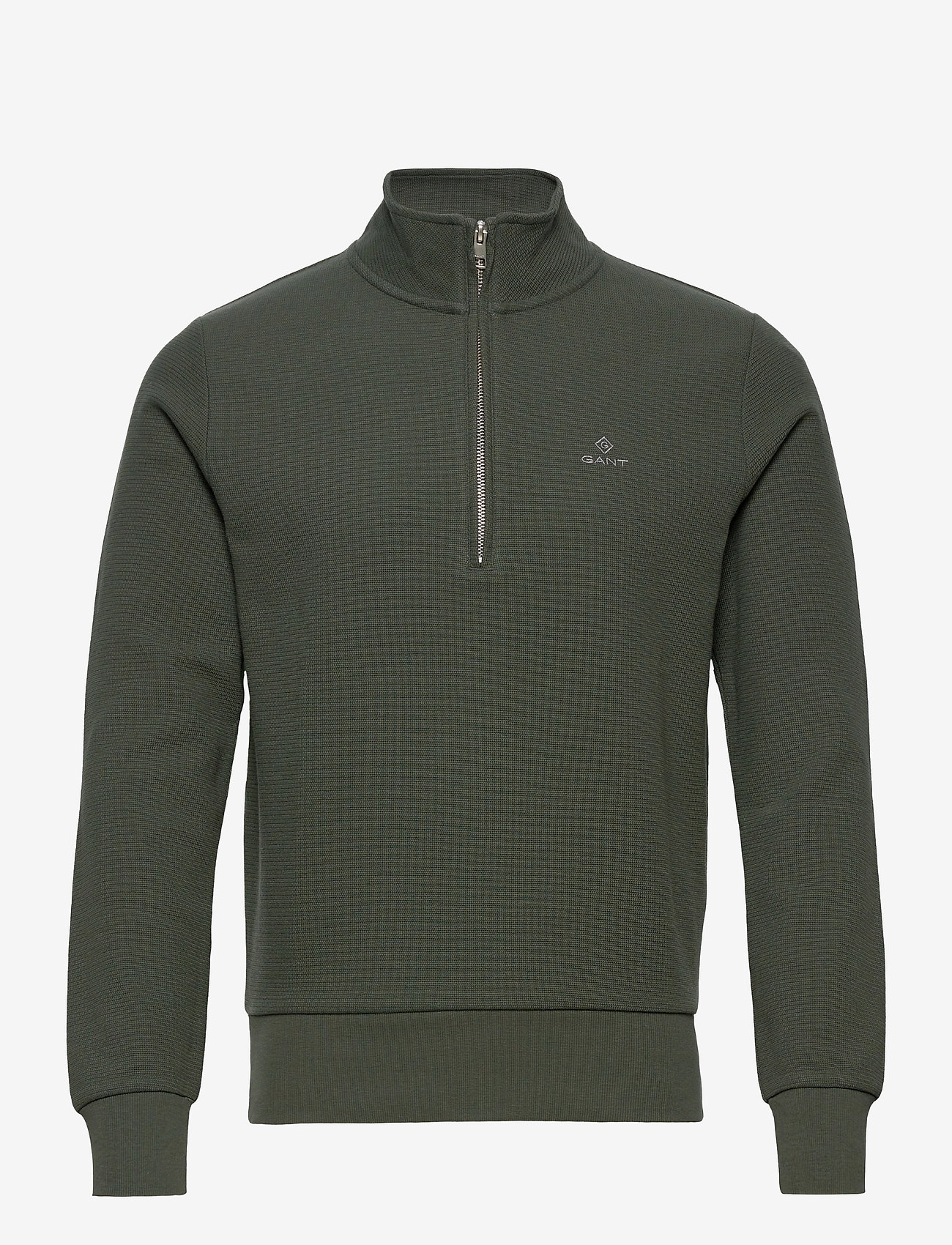D2. STRUCTURE HALF ZIP - THYME GREEN