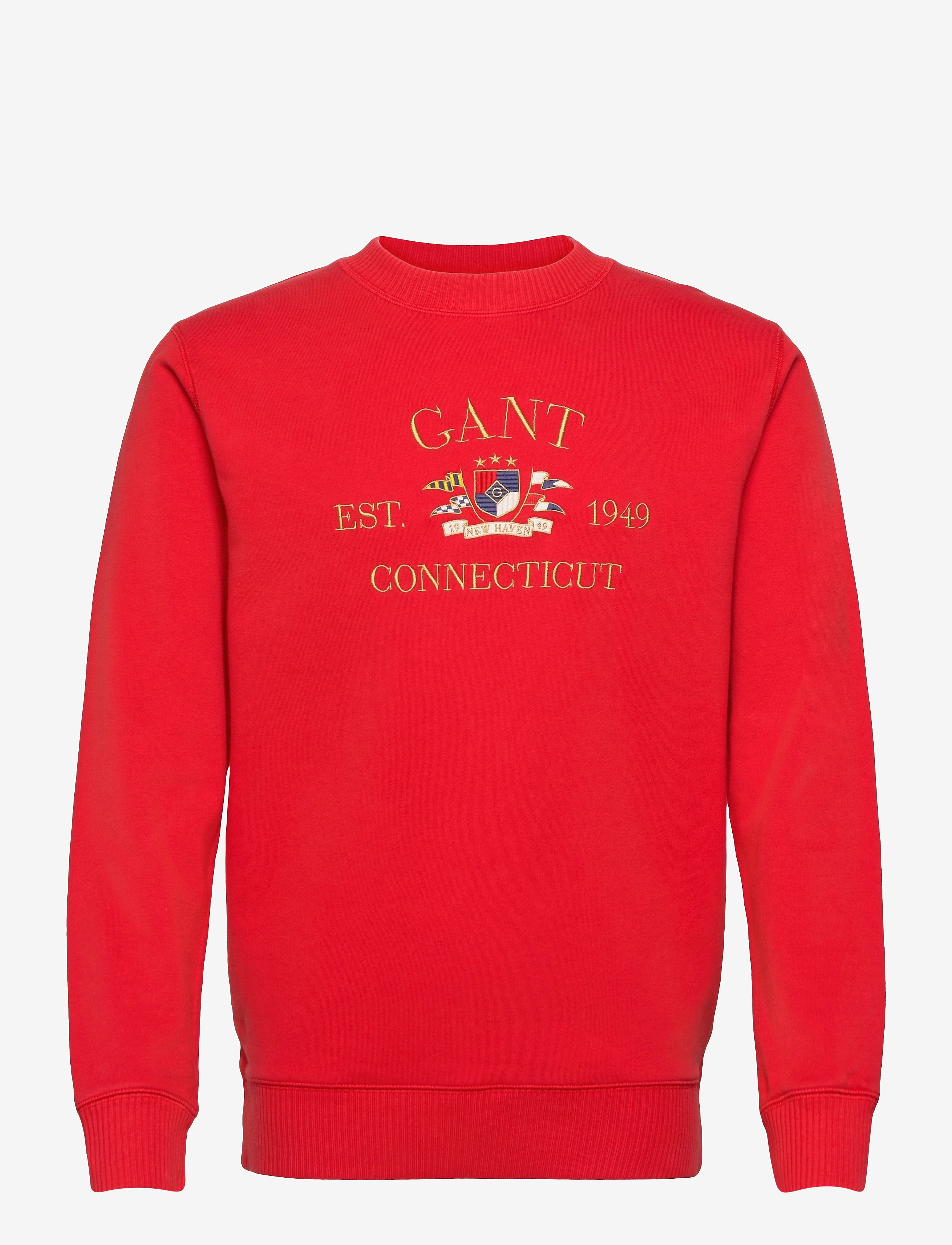 GANT - D1. FLAG CREST C-NECK SWEAT - bright red - 0
