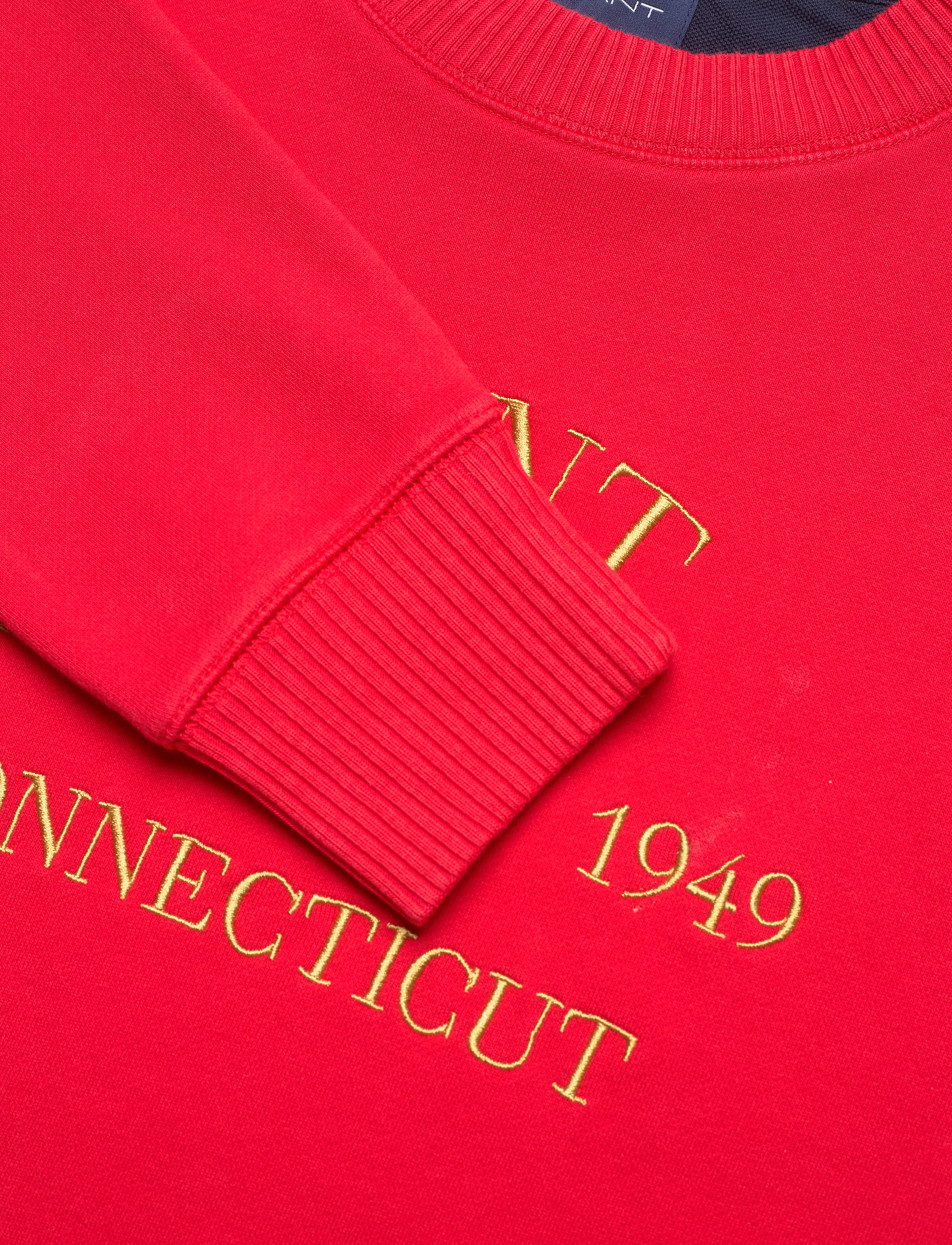 GANT - D1. FLAG CREST C-NECK SWEAT - bright red - 2