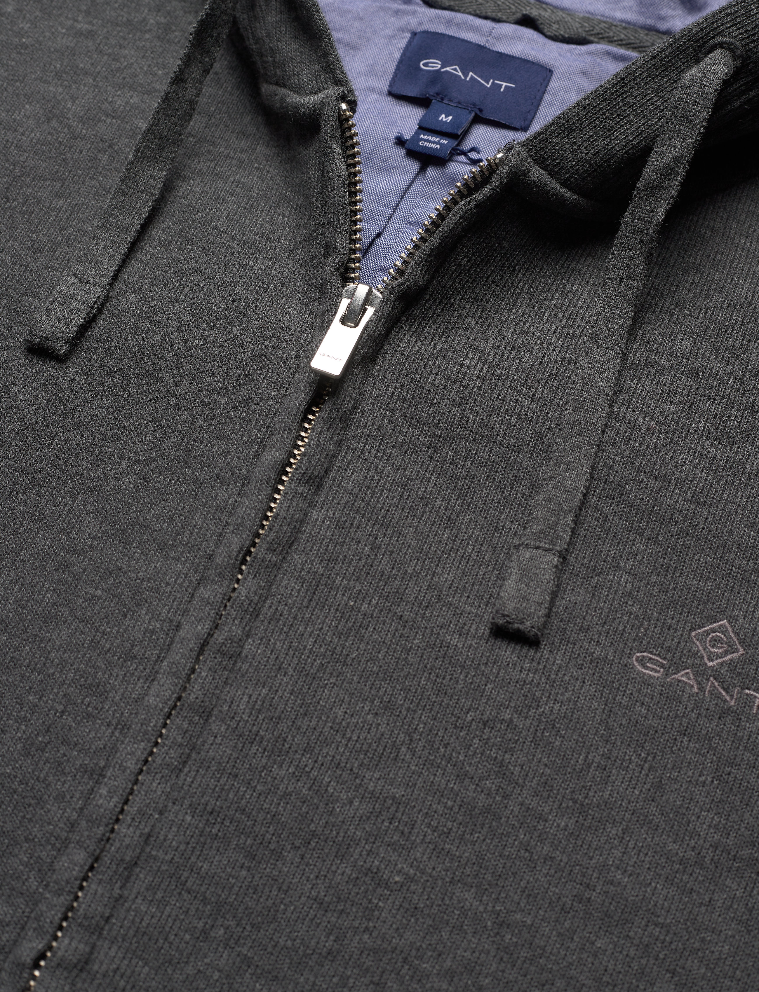 GANT - D2. SACKER RIB HOODIE - antracit melange - 2