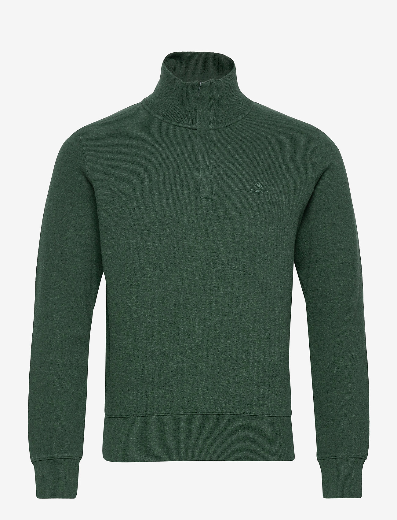 D2. SACKER RIB HALF ZIP - TARTAN GREEN MEL