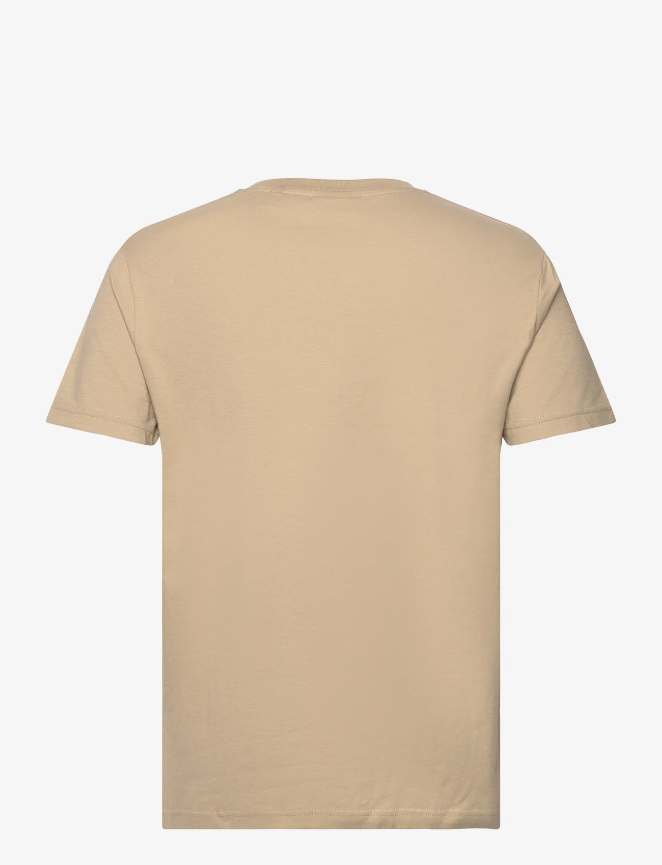 GANT - LOGO SCRIPT SS T-SHIRT - short-sleeved t-shirts - dried khaki - 1