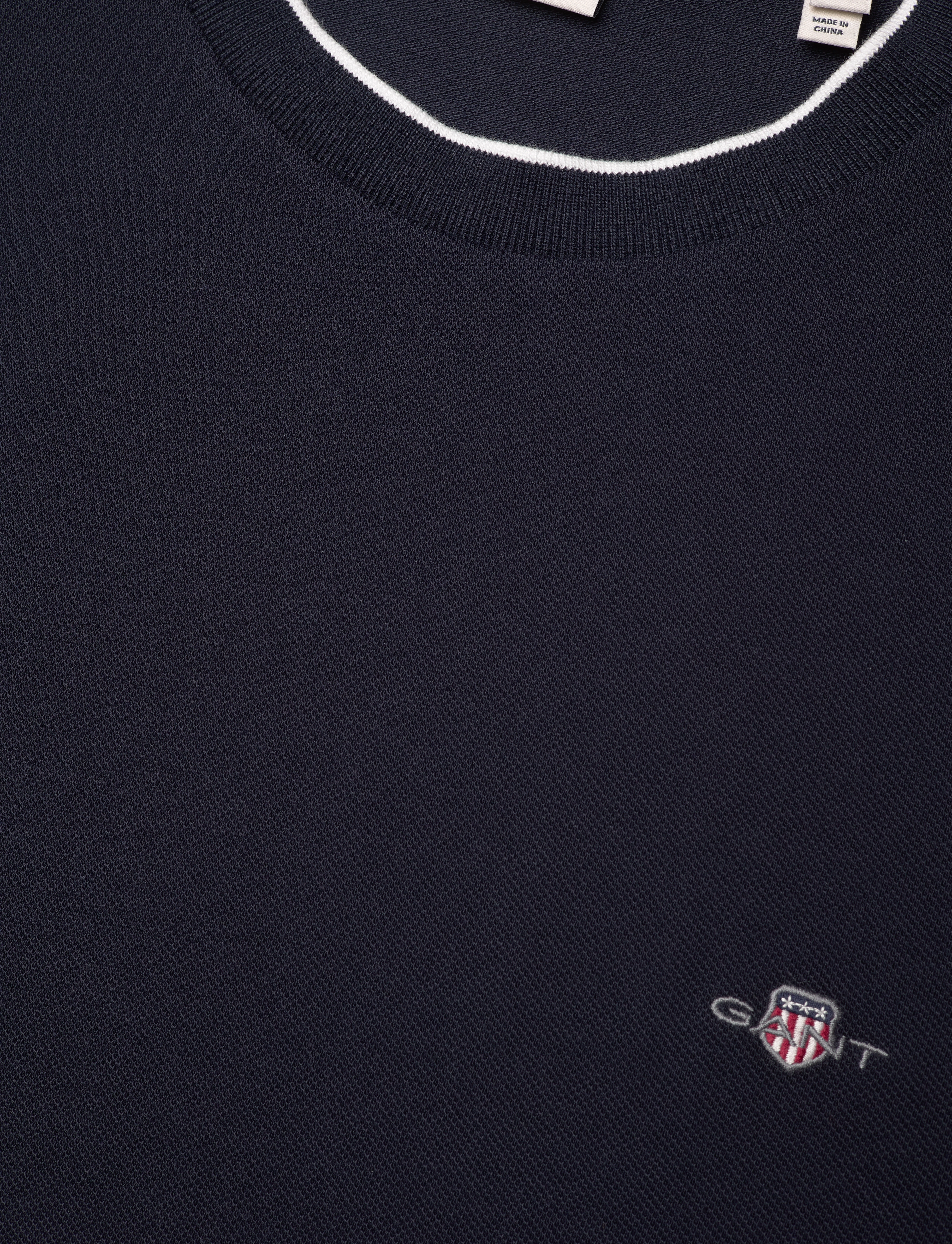 Gant - PIQUE SS T-SHIRT - evening blue - 2