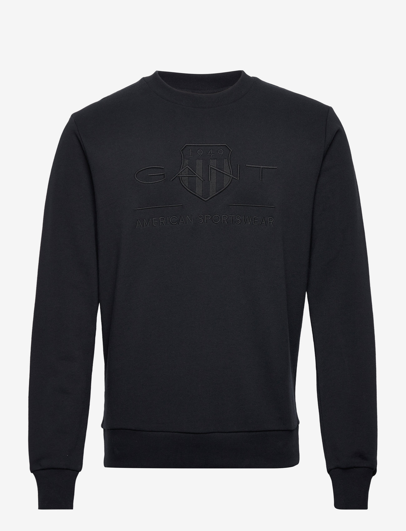GANT - REG TONAL SHIELD C-NECK SWEAT - vacation essentials - black - 1