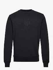 GANT - REG TONAL SHIELD C-NECK SWEAT - sweatshirts - black - 0