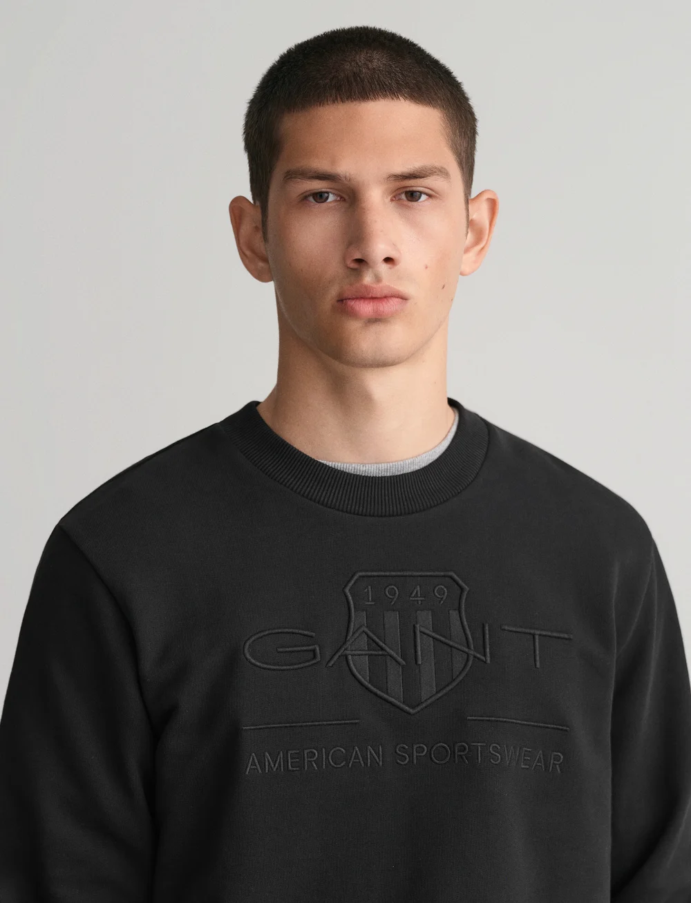GANT - REG TONAL SHIELD C-NECK SWEAT - nach anlass kaufen - black - 4