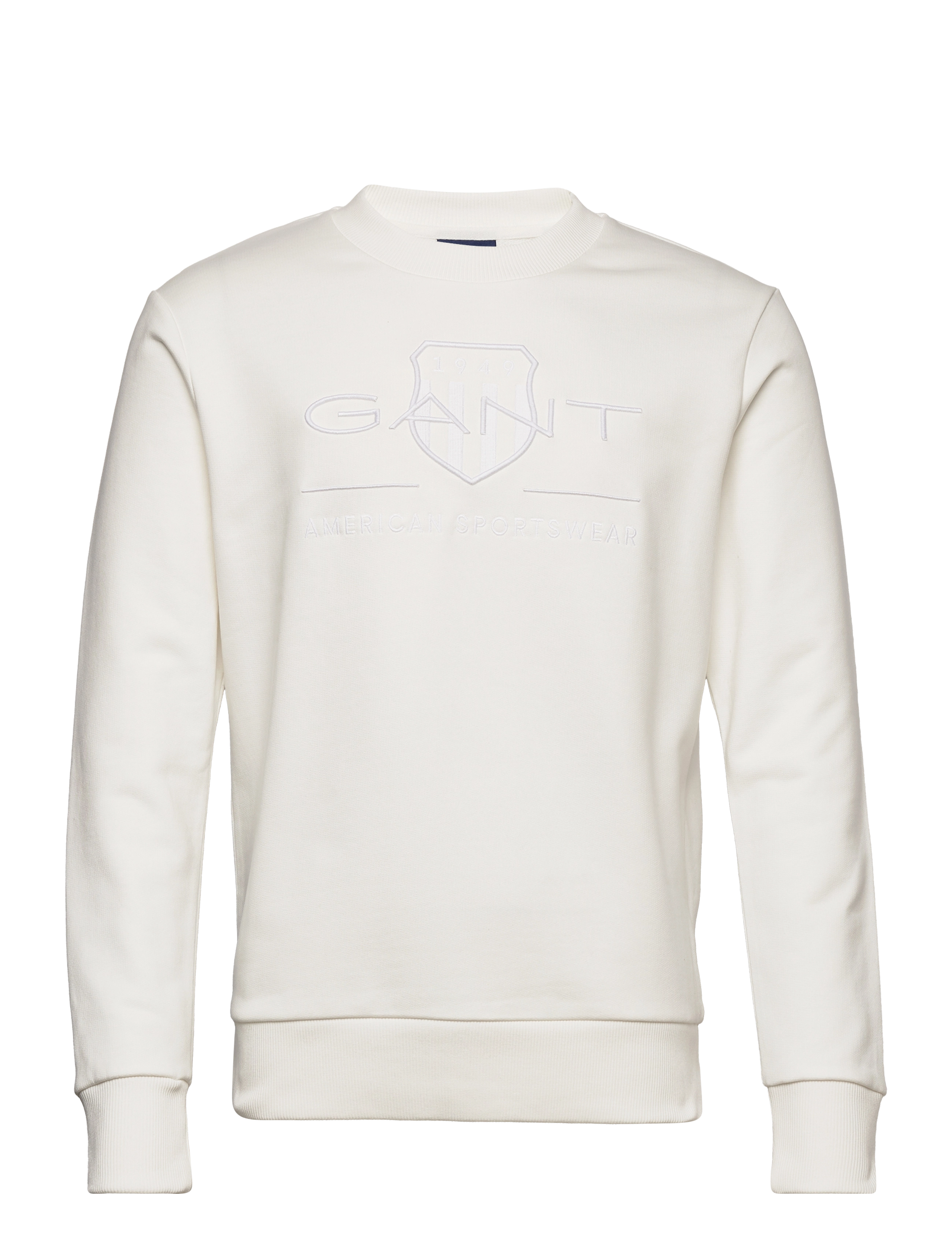 Gant - REG TONAL SHIELD C-NECK SWEAT - sweatshirts - eggshell - 1