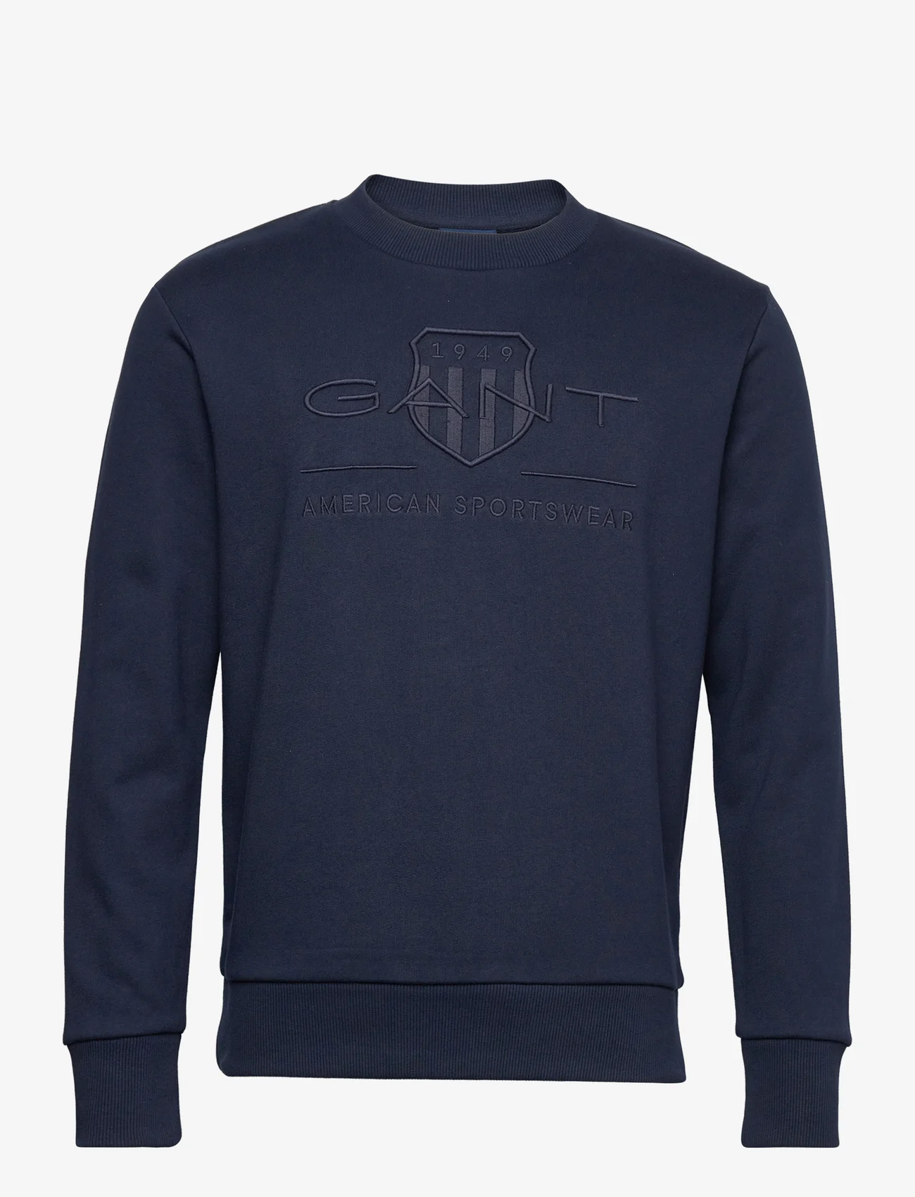 GANT - REG TONAL SHIELD C-NECK SWEAT - sweatshirts - evening blue - 0
