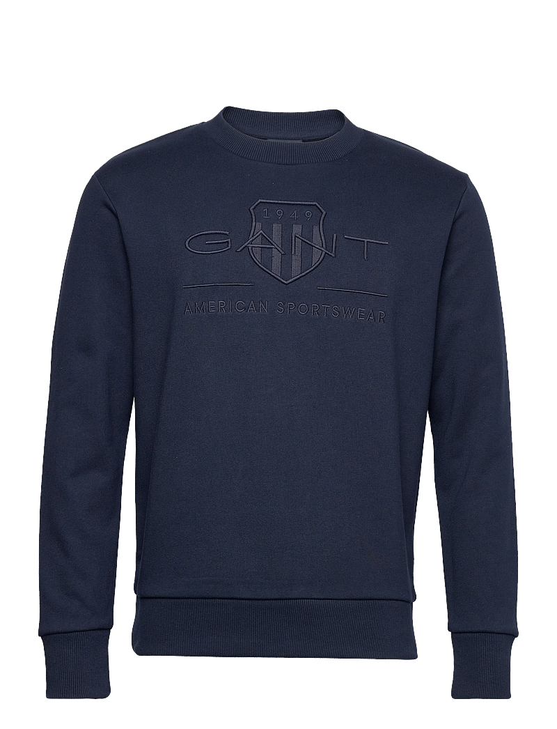 GANT - REG TONAL SHIELD CNECK SWEAT - nach anlass kaufen - evening blue - 1