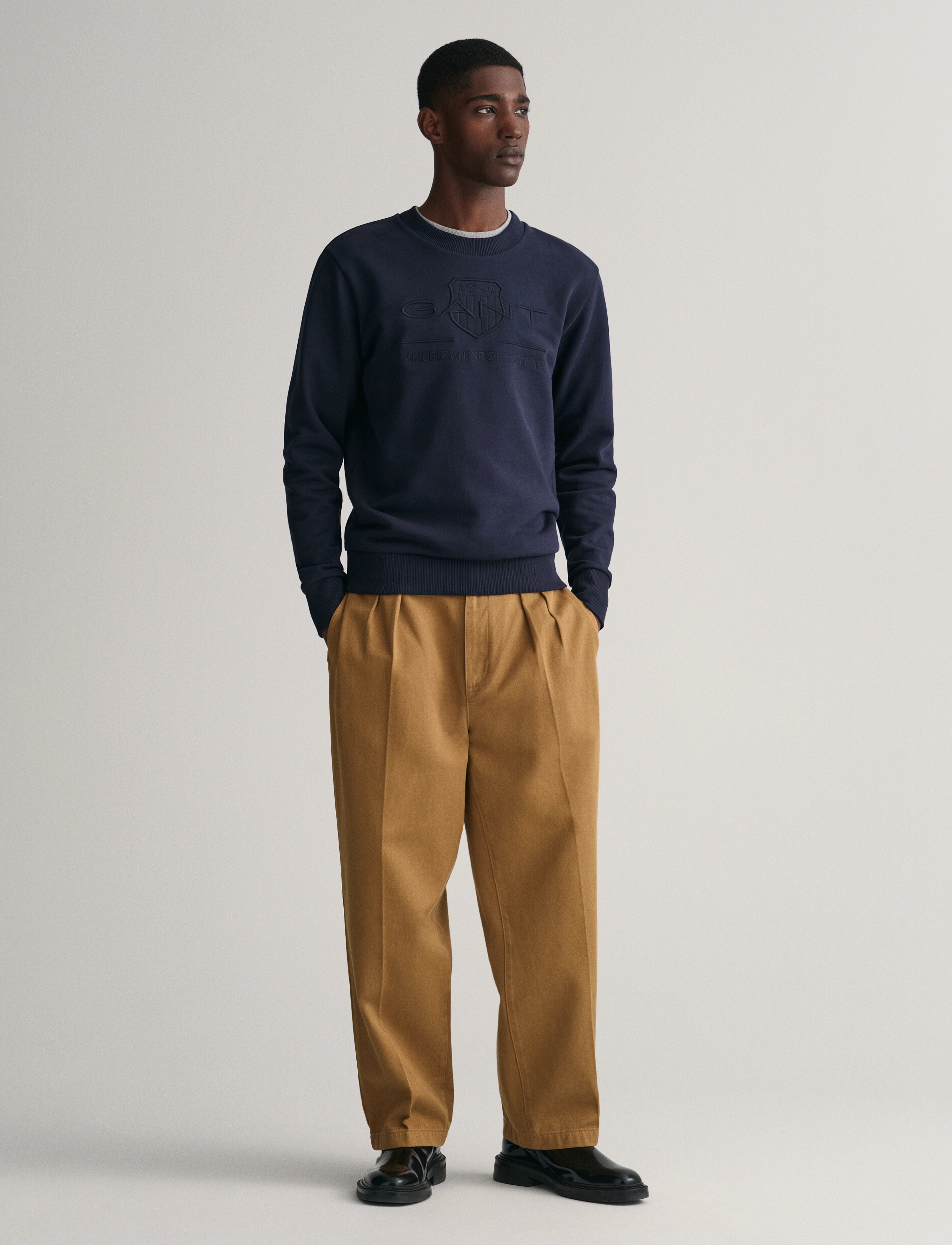 Gant - REG TONAL SHIELD C-NECK SWEAT - urlaubsfavoriten - evening blue - 5