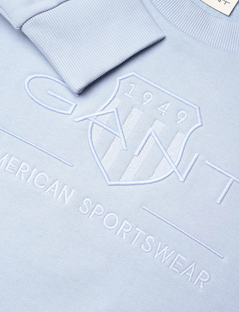 GANT - REG TONAL SHIELD CNECK SWEAT - shoppa efter tillfälle - fresh blue - 2