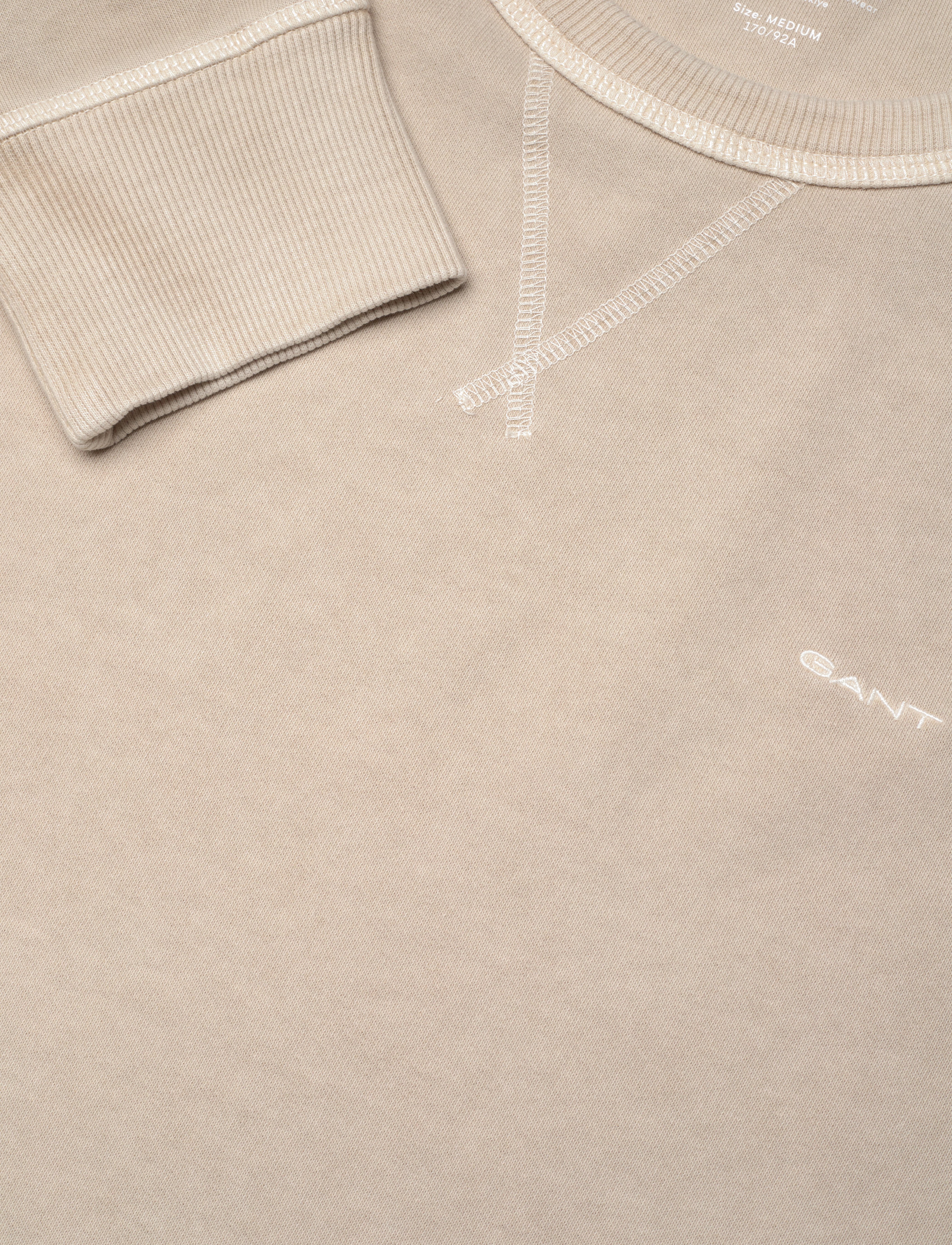 GANT - SUNFADED C-NECK SWEAT - silky beige - 2
