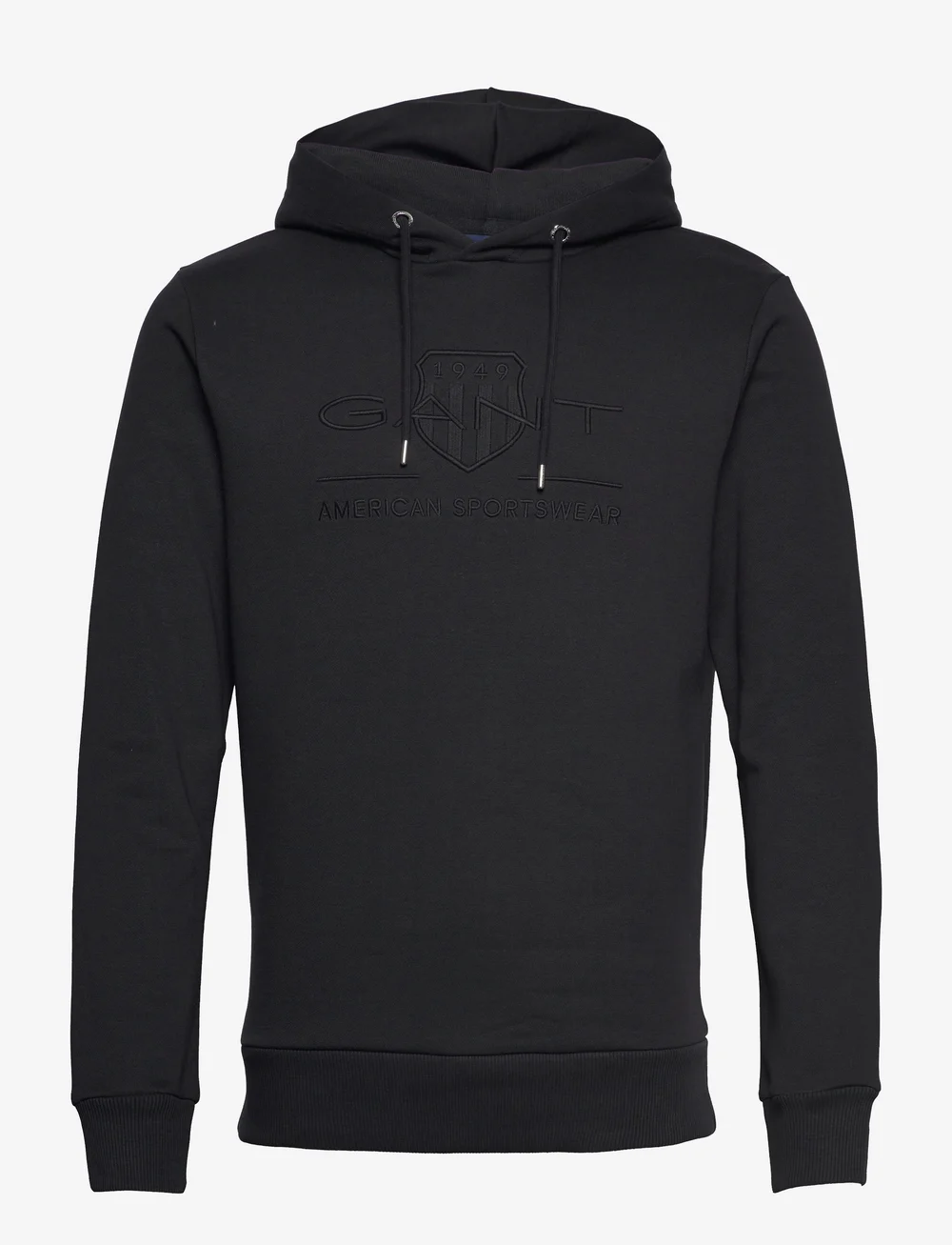 GANT - REG TONAL SHIELD HOODIE - hoodies - black - 1