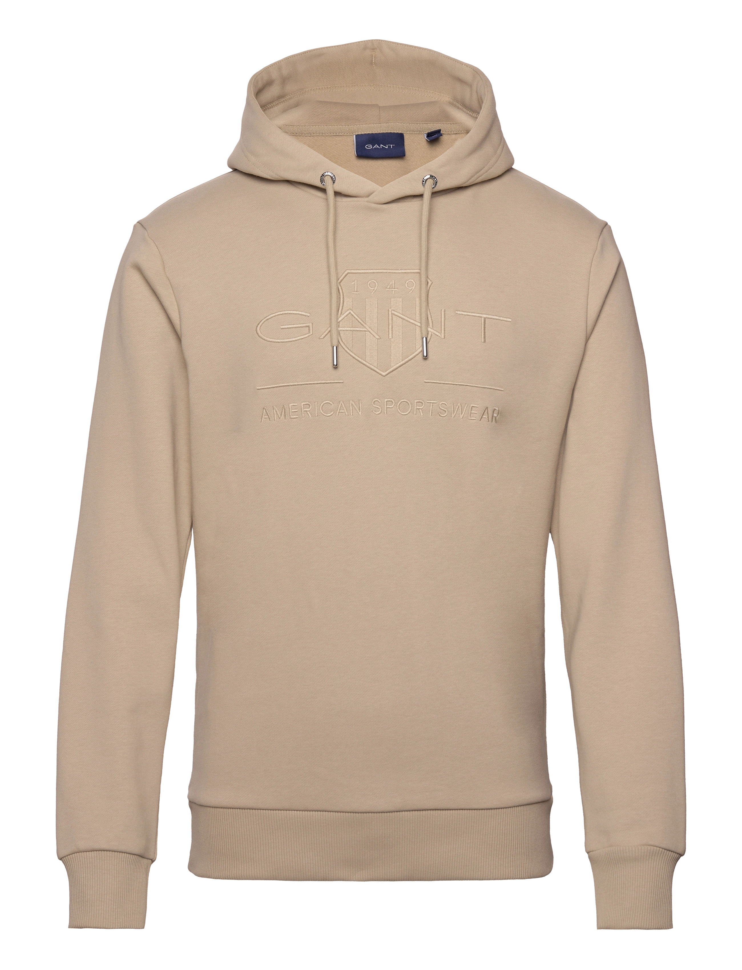 GANT Reg Tonal Shield Hoodie Beige - S - Herren