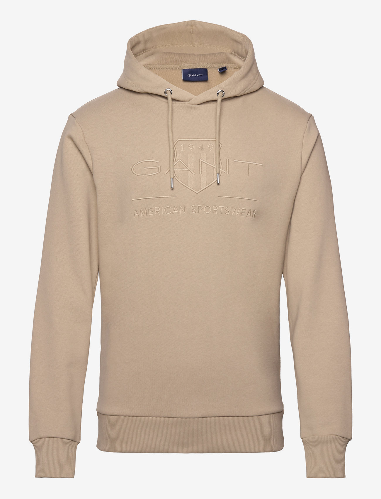 GANT - REG TONAL SHIELD HOODIE - hættetrøjer - concrete beige - 0