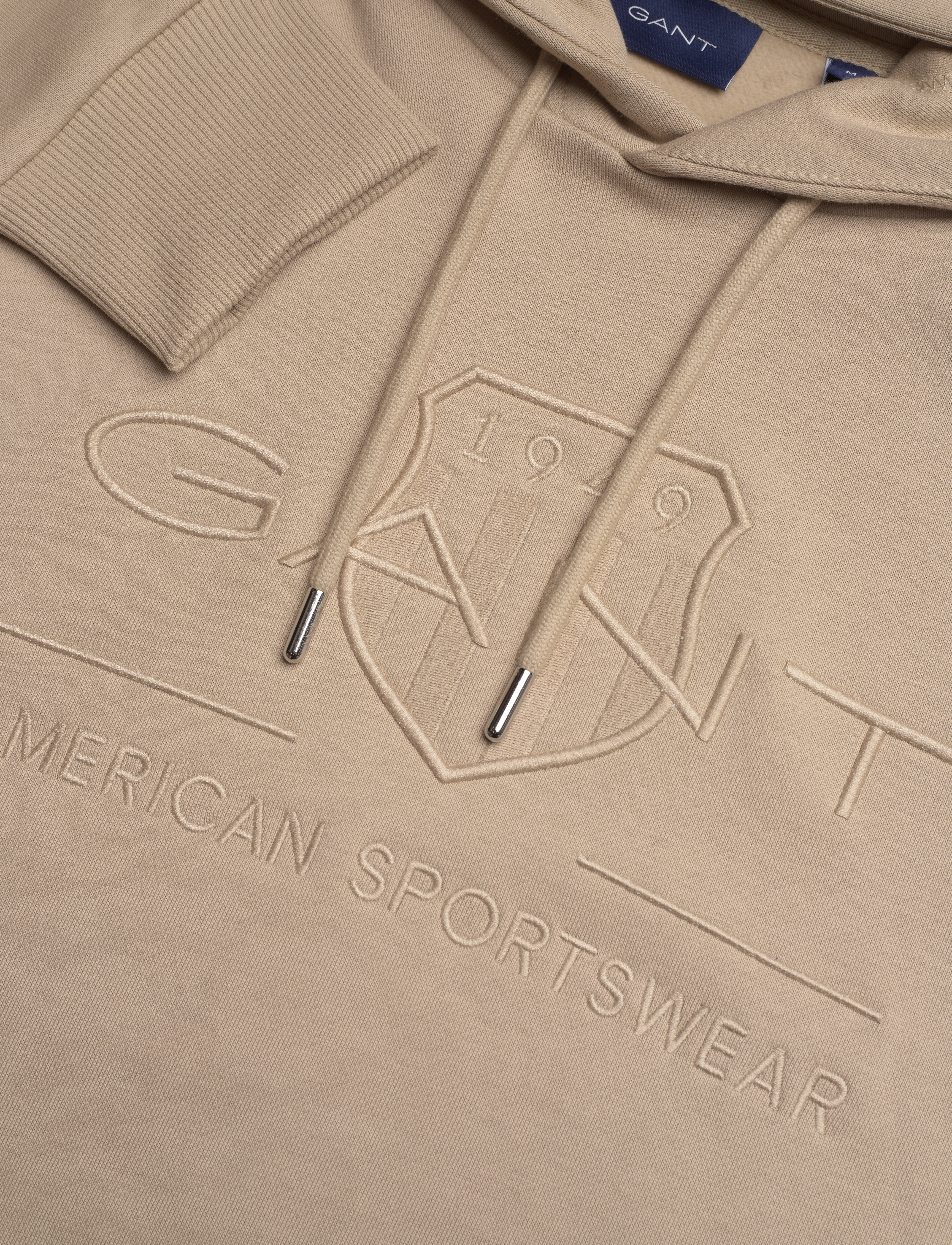 Gant - REG TONAL SHIELD HOODIE - hættetrøjer - concrete beige - 2