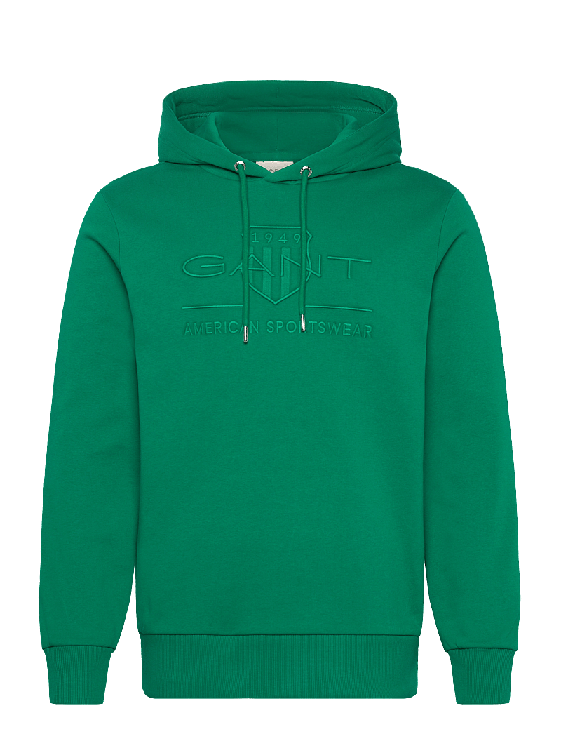 GANT - REG TONAL SHIELD HOODIE - hoodies - deep green - 0