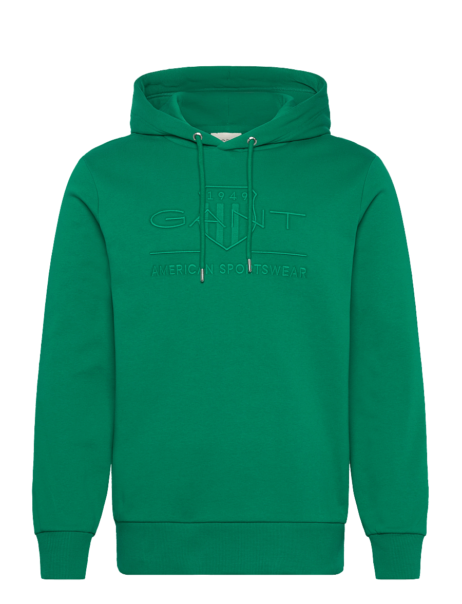Gant - REG TONAL SHIELD HOODIE - kapuutsiga dressipluusid - deep green - 0