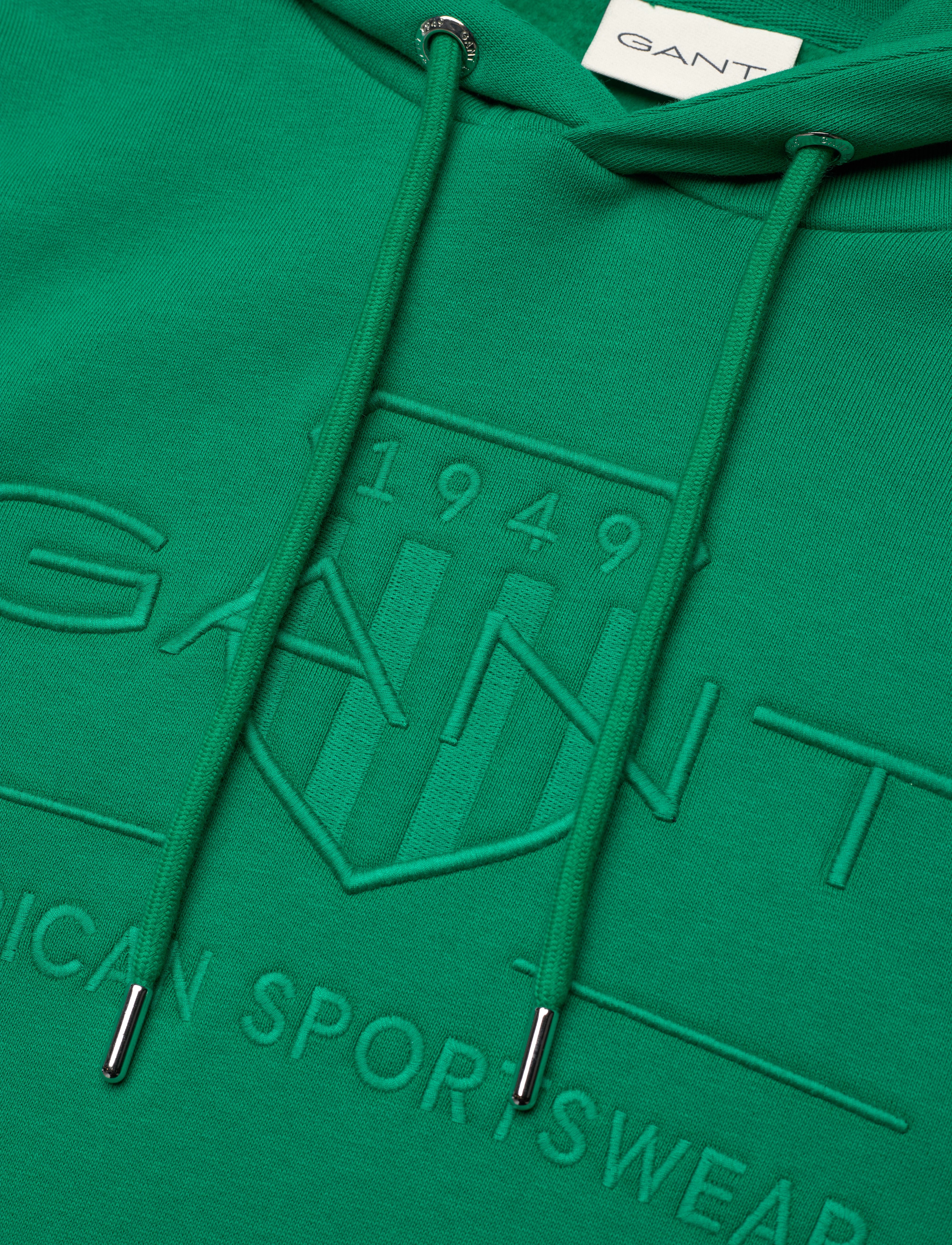 Gant - REG TONAL SHIELD HOODIE - hættetrøjer - deep green - 2