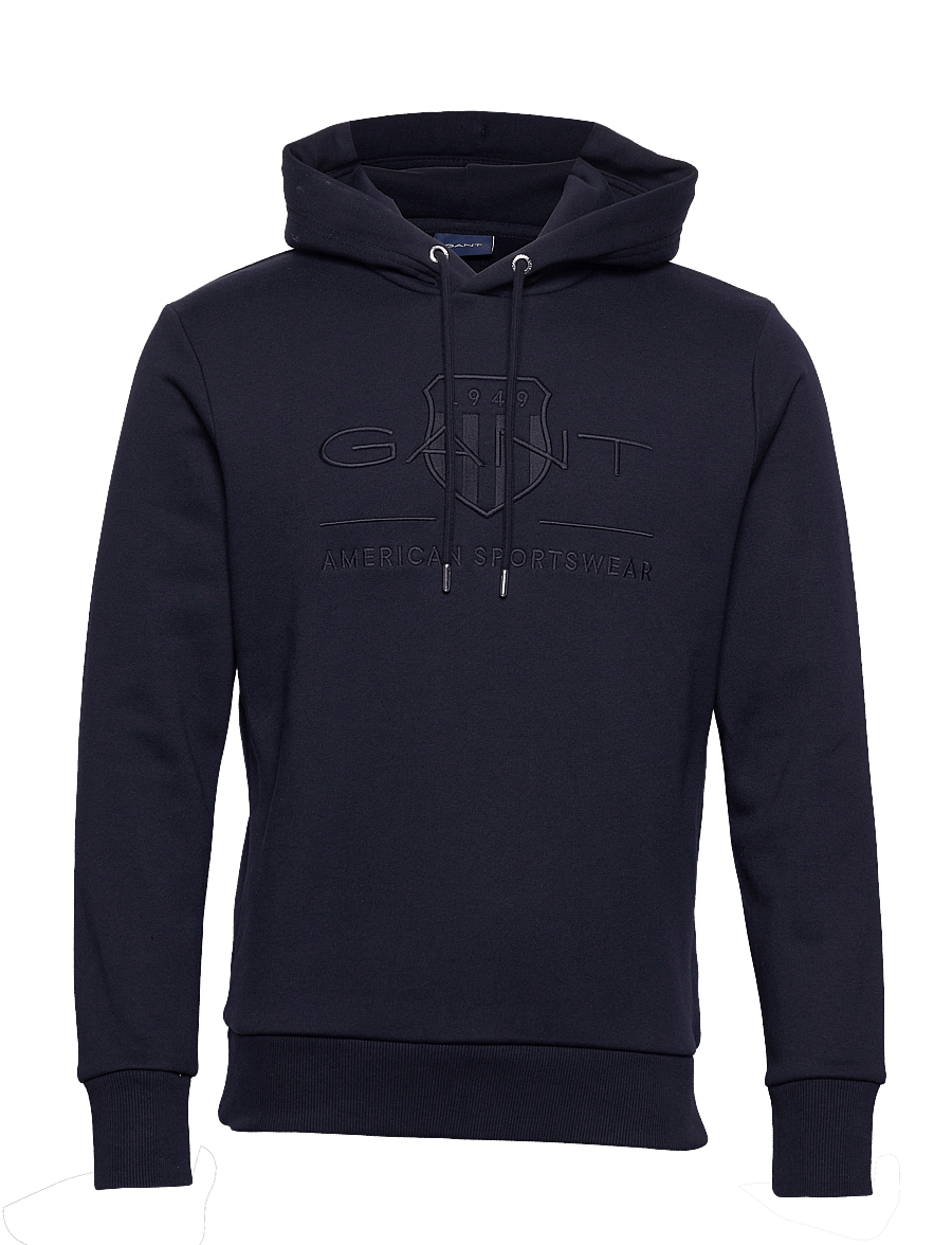 Gant - REG TONAL SHIELD HOODIE - hupparit - evening blue - 1