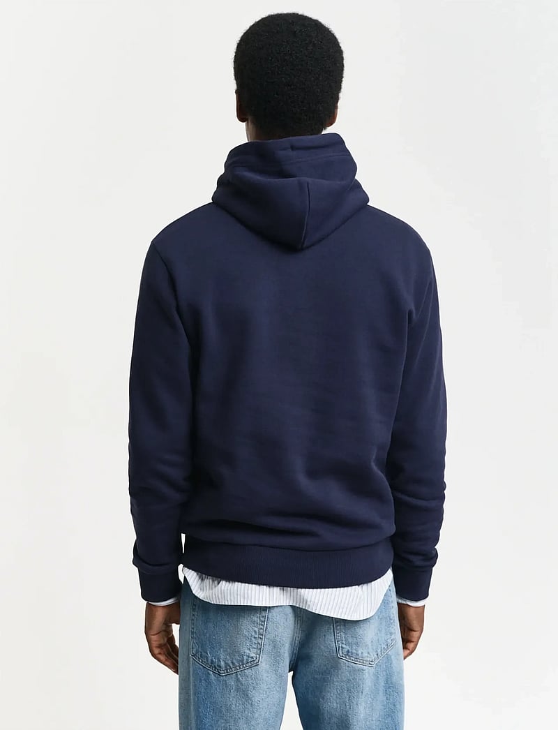 GANT - REG TONAL SHIELD HOODIE - kapuzenpullover - evening blue - 3
