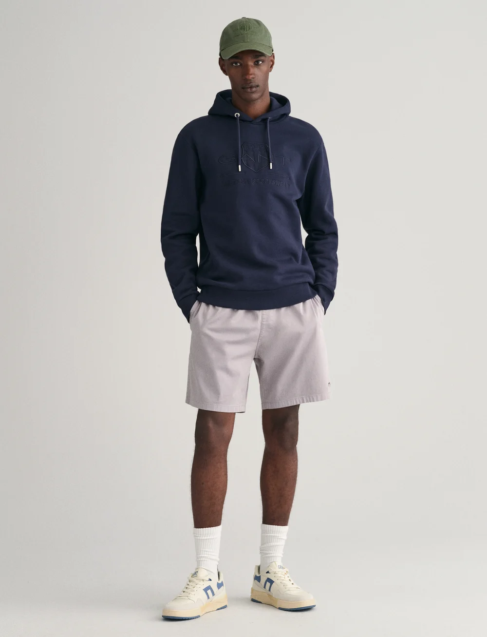 GANT - REG TONAL SHIELD HOODIE - hættetrøjer - evening blue - 5