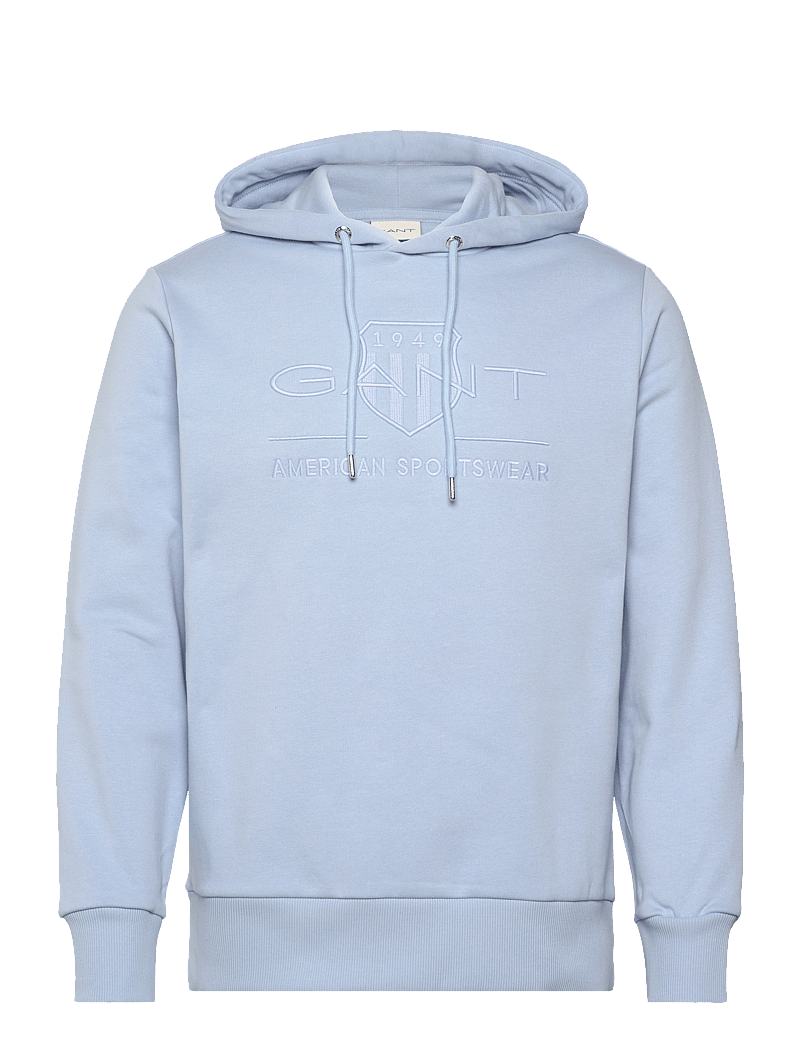 GANT - REG TONAL SHIELD HOODIE - hoodies - fresh blue - 0