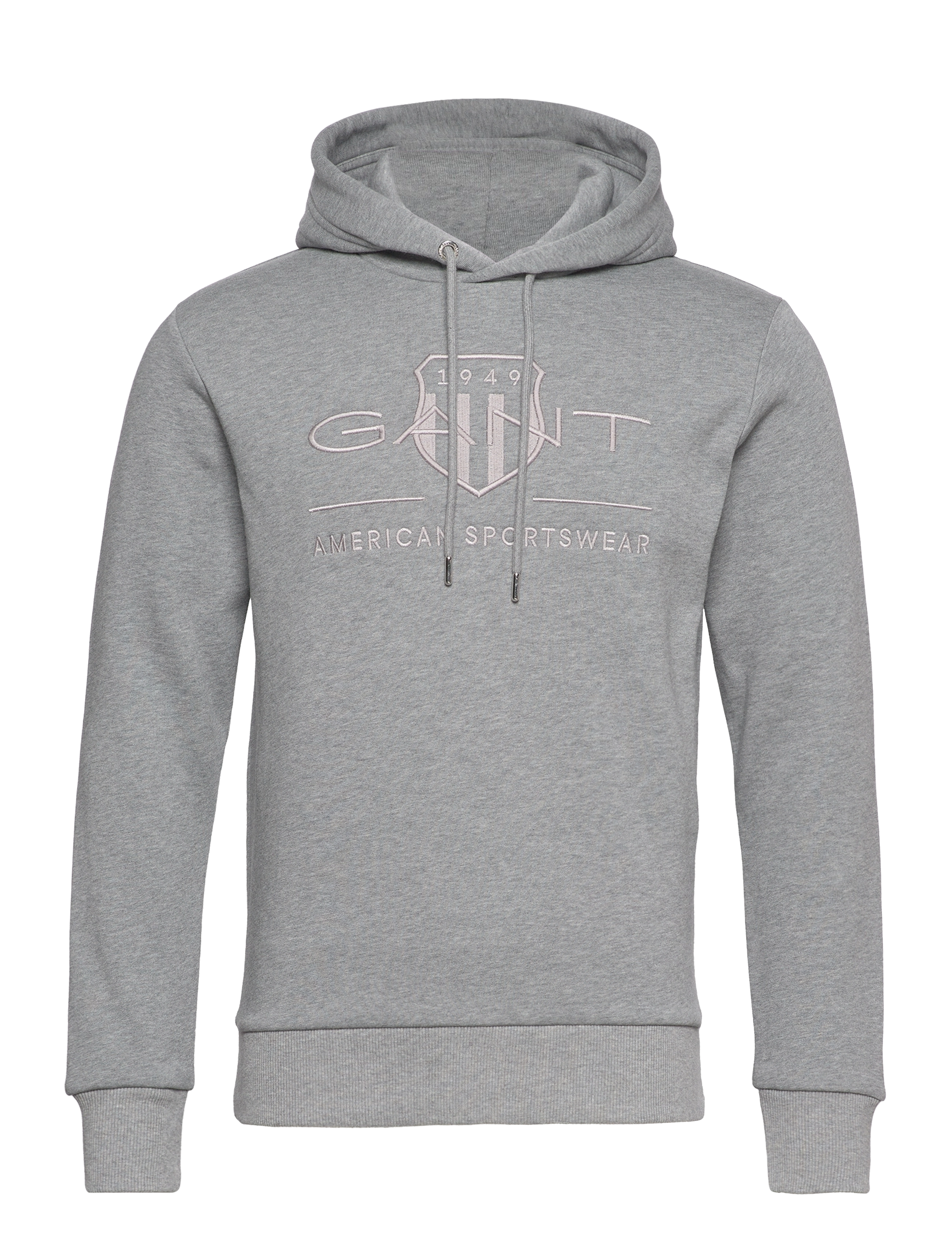 Gant REG TONAL SHIELD HOODIE - Hættetrøjer - GREY MELANGE / grey