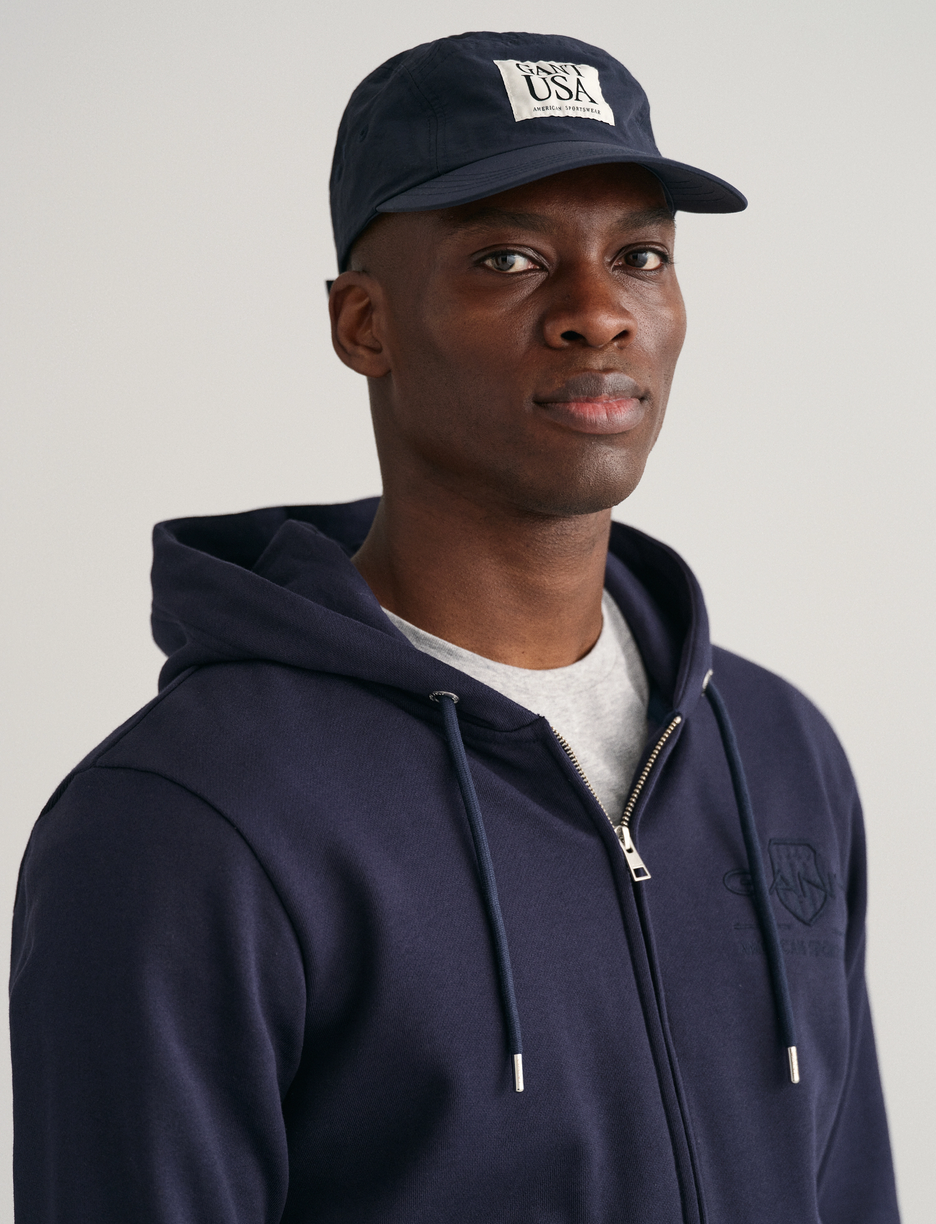 GANT - REG TONAL SHIELD FULL ZIP HOODIE - evening blue - 4