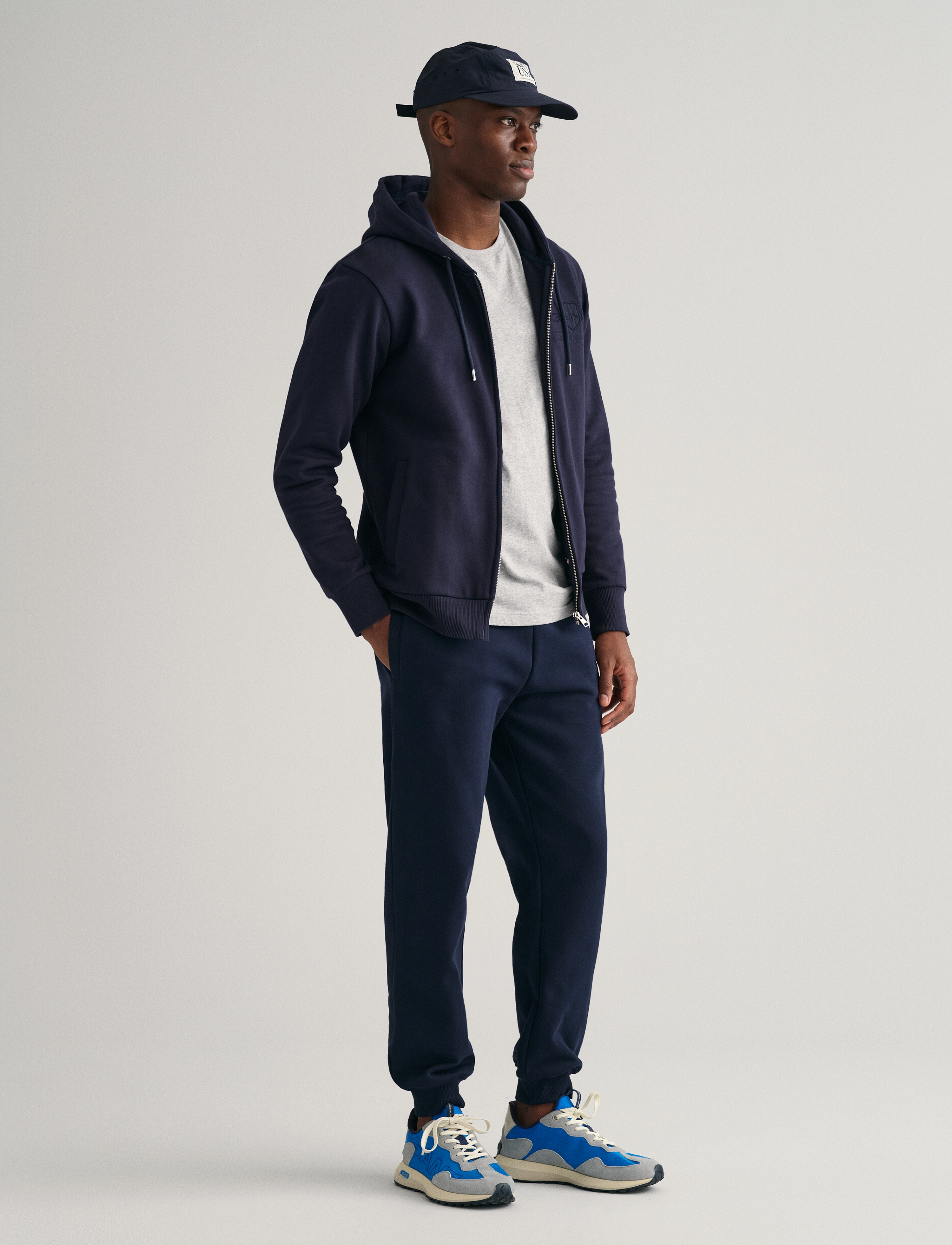 GANT - REG TONAL SHIELD FULL ZIP HOODIE - evening blue - 5