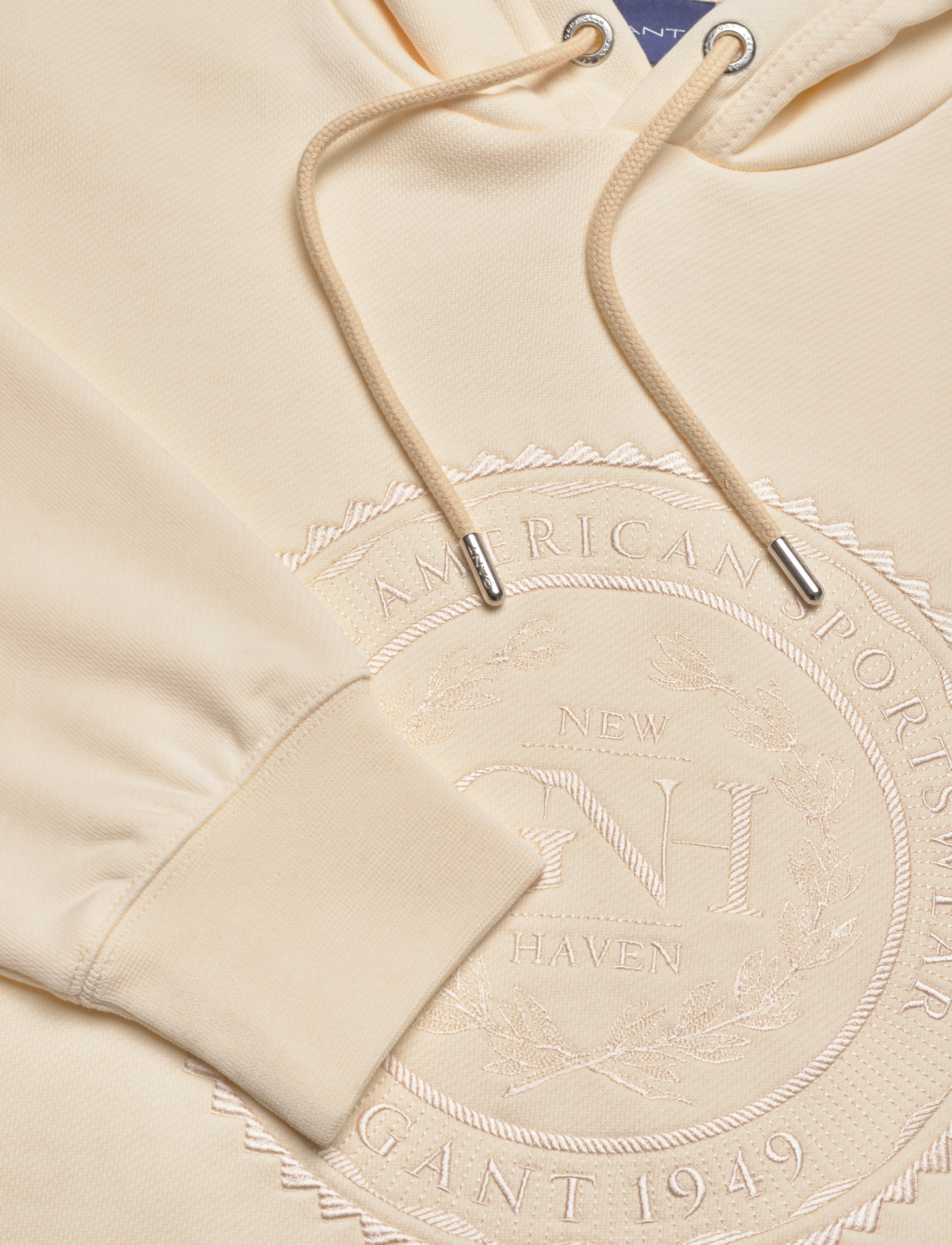 GANT - D2. MONOGRAM SWEAT HOODIE - cream - 2
