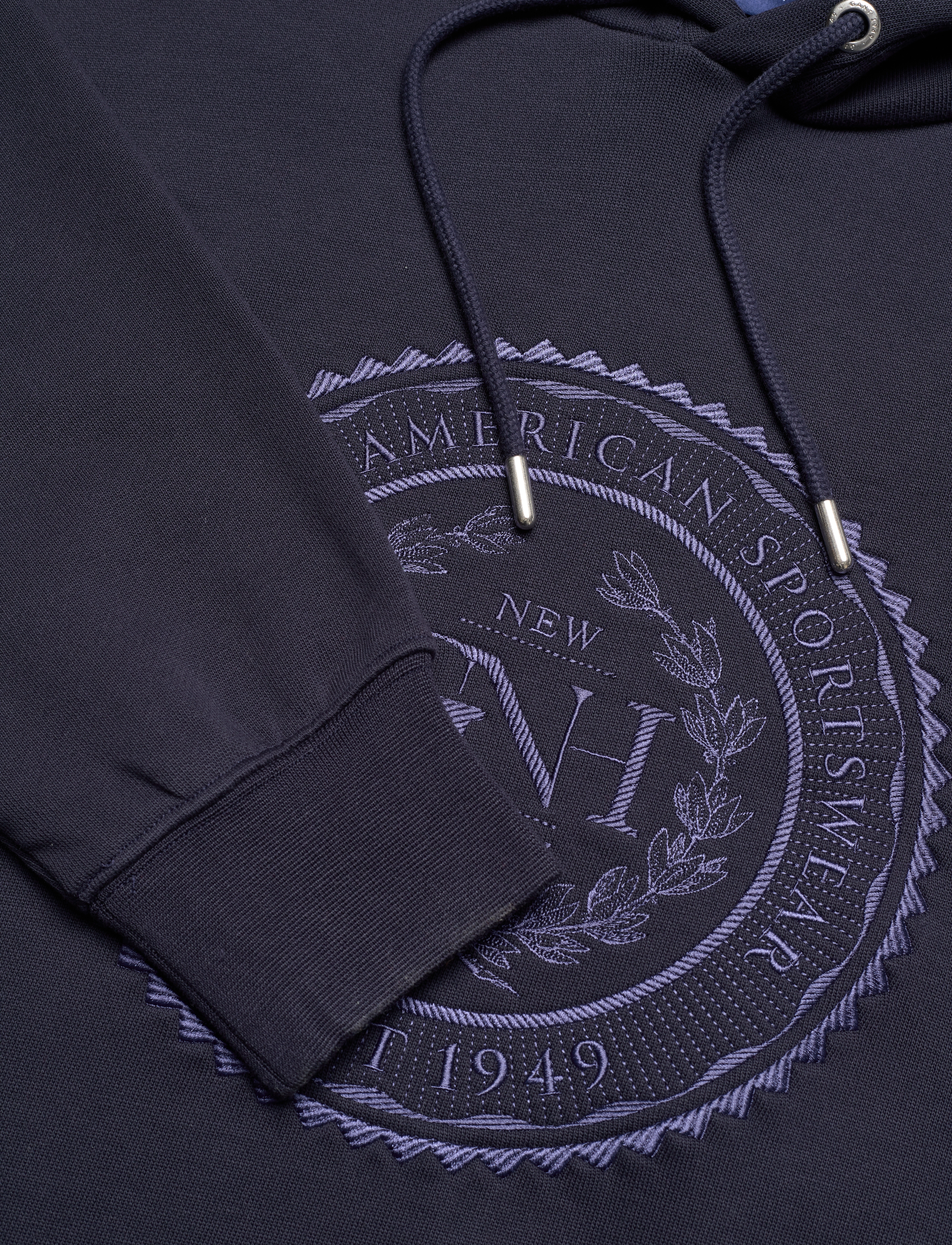 GANT - D2. MONOGRAM SWEAT HOODIE - evening blue - 2