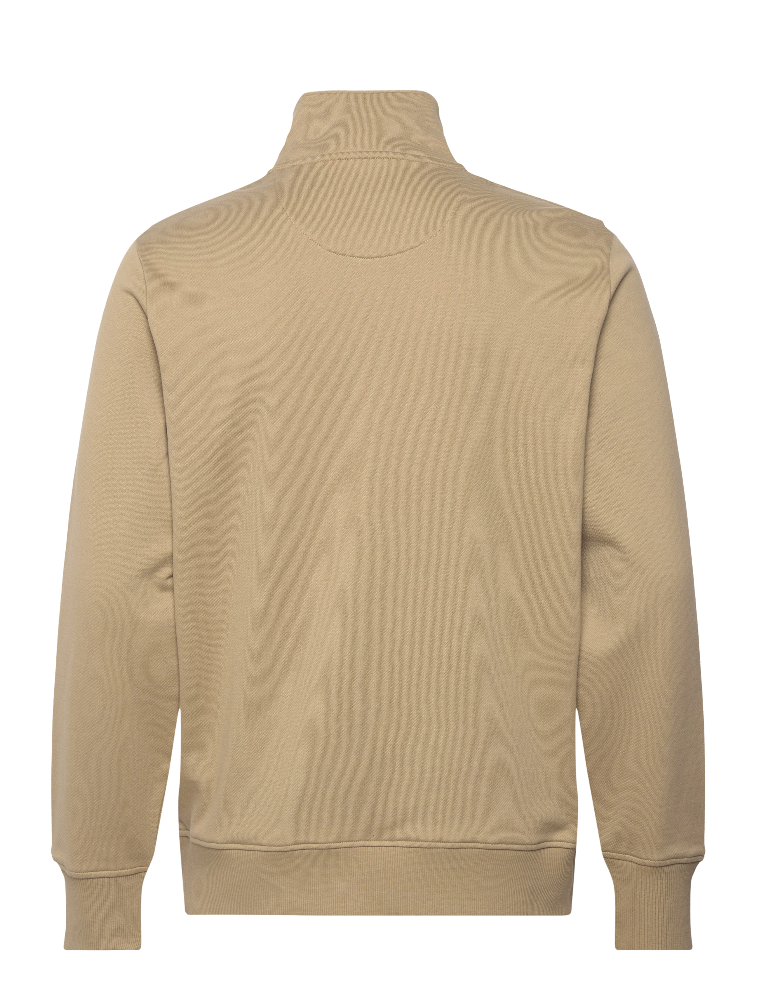 GANT - LOGO SCRIPT JERSEY HALFZIP - dried khaki - 2
